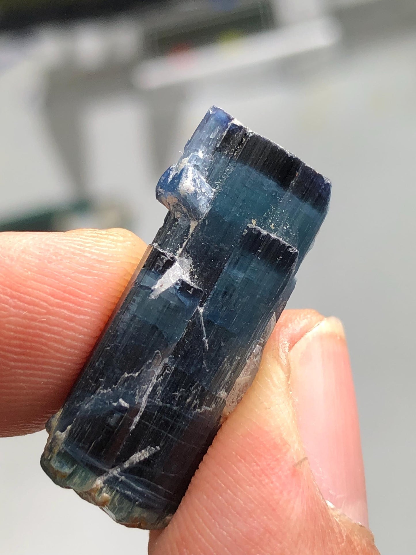 Blue Tourmaline Crystal 23 ct - Collector Mineral Specimen