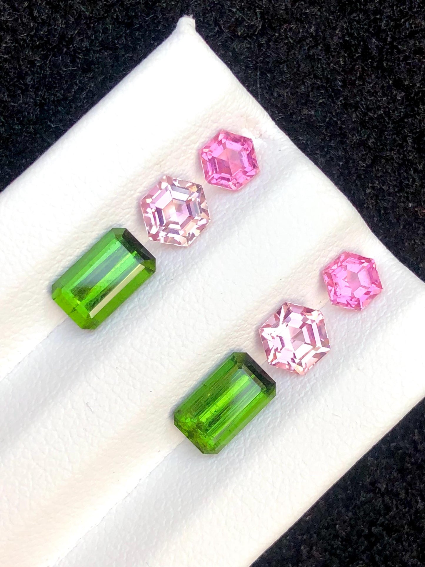 Green Pink Tourmaline Faceted 5.20 ct - Kunar Mines Wedding Jewelry