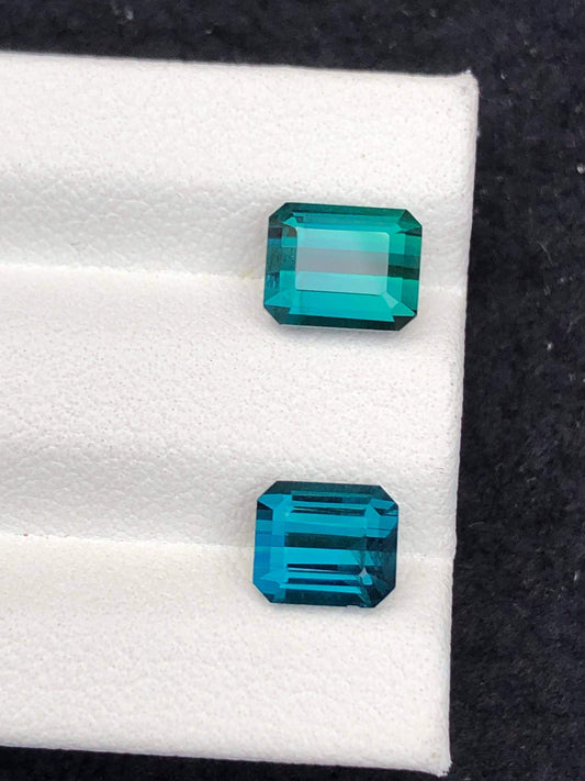 Blue Green Tourmaline Faceted 3.60 ct - Ring or Pendant Cut