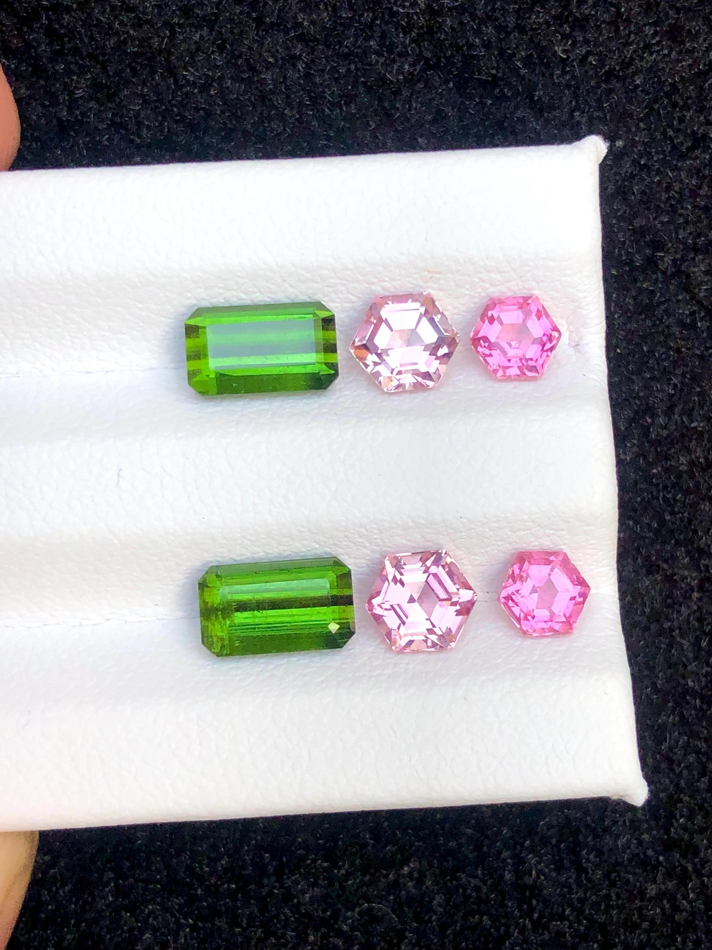Green Pink Tourmaline Faceted 5.20 ct - Kunar Mines Wedding Jewelry