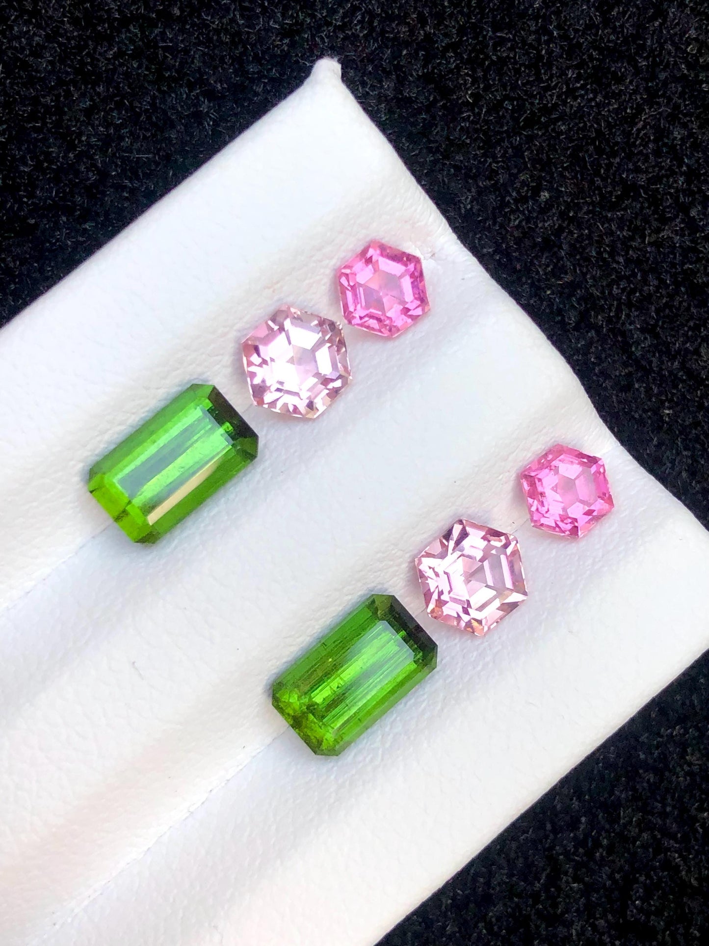 Green Pink Tourmaline Faceted 5.20 ct - Kunar Mines Wedding Jewelry