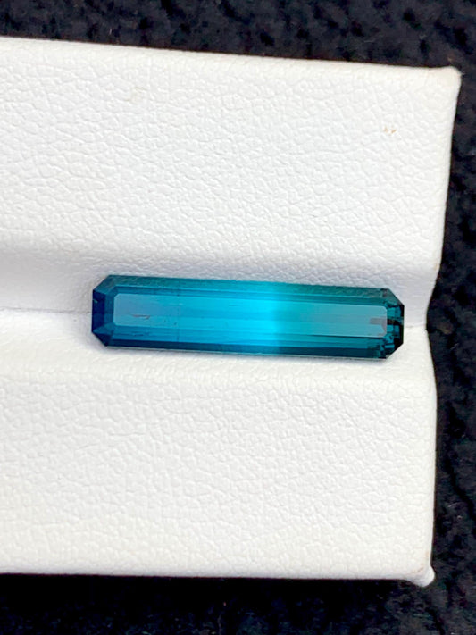 Neon Blue Bi Colour Tourmaline Faceted 4 ct - Rare Collector Cut