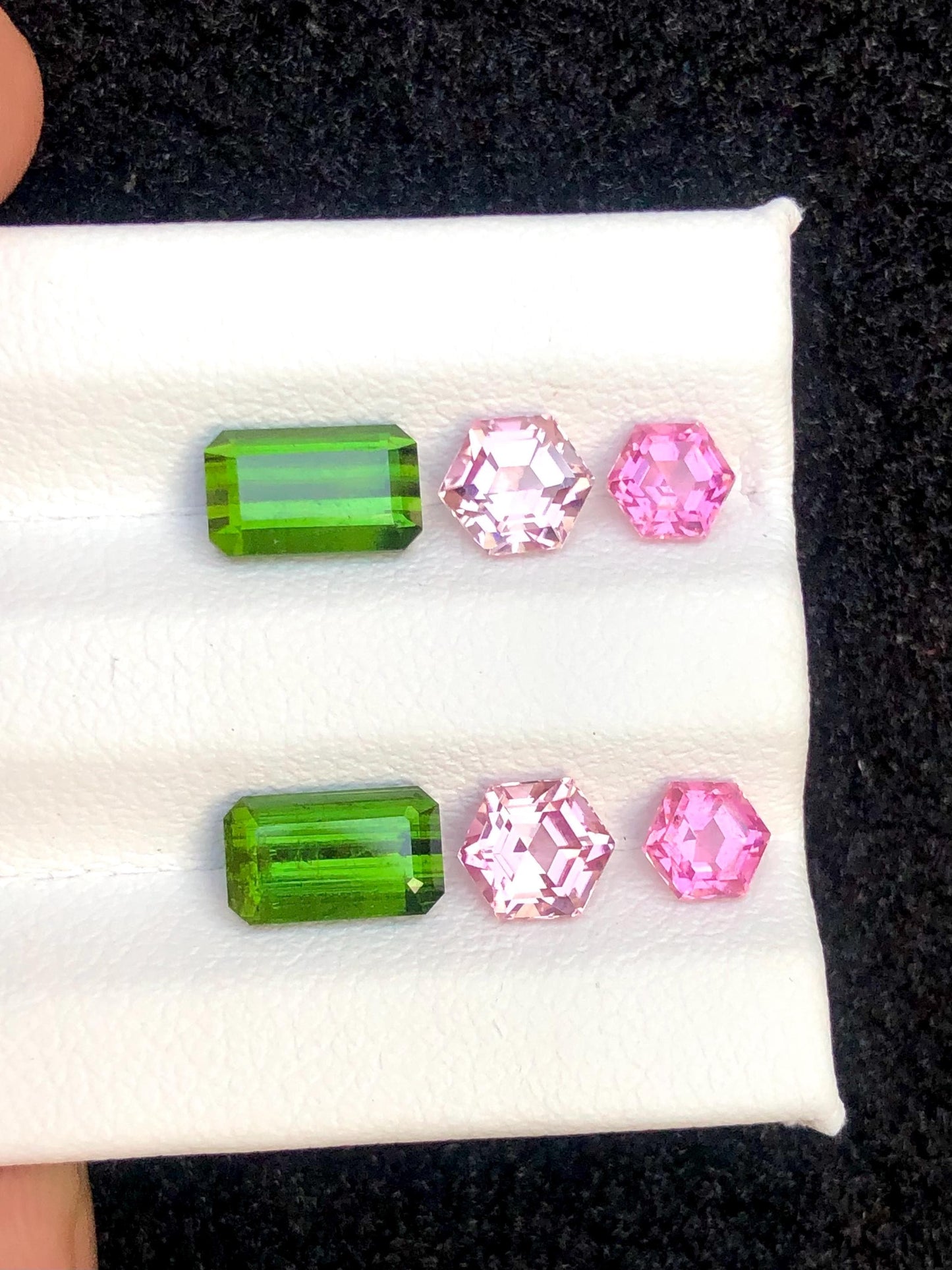 Green Pink Tourmaline Faceted 5.20 ct - Kunar Mines Wedding Jewelry