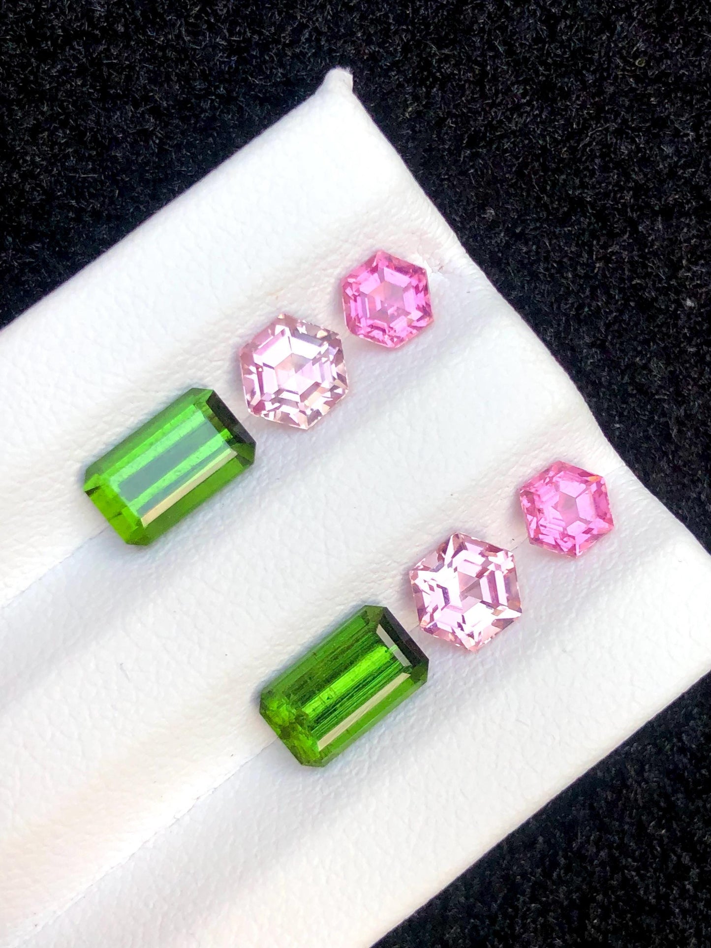 Green Pink Tourmaline Faceted 5.20 ct - Kunar Mines Wedding Jewelry