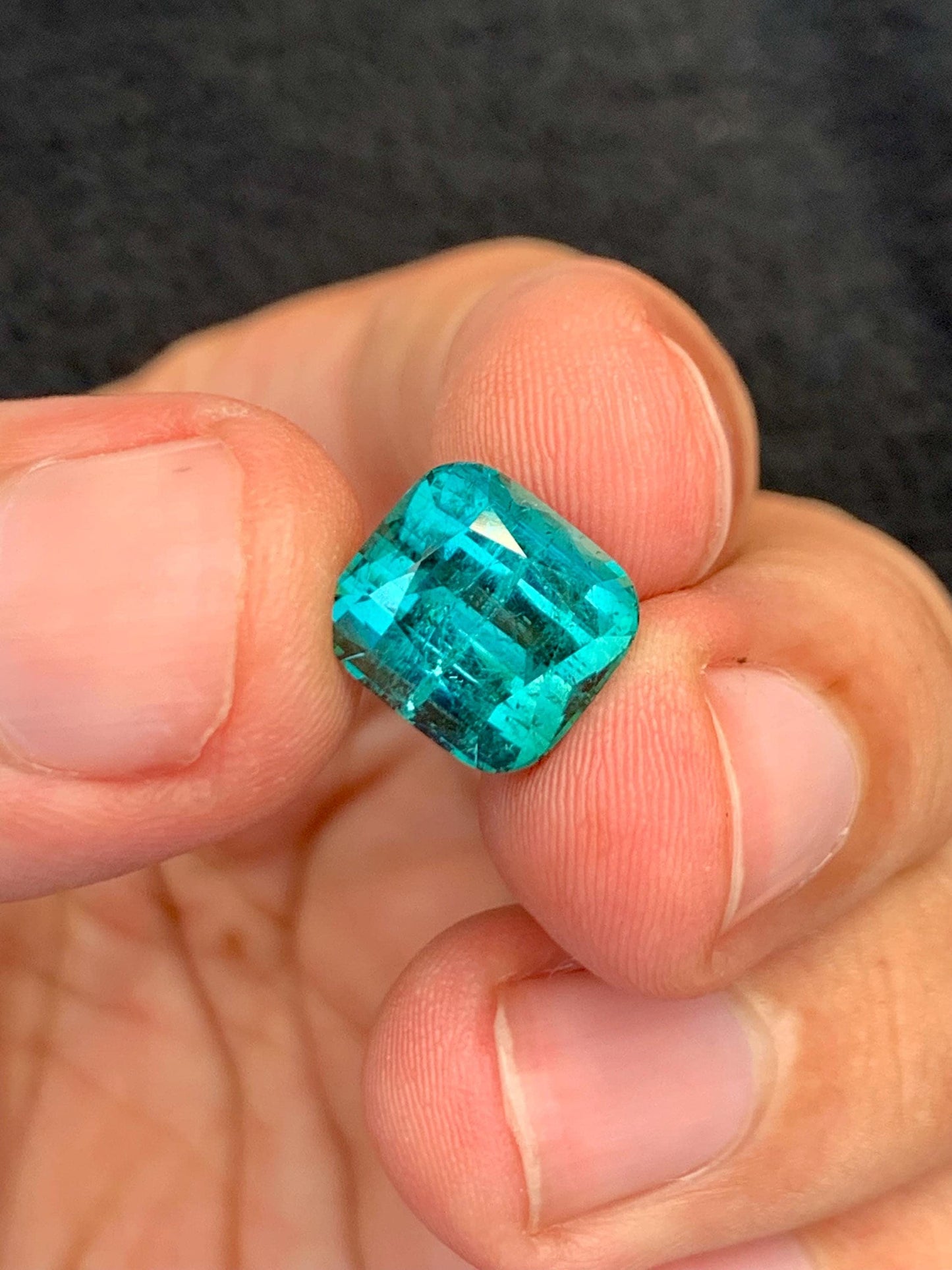 Blue Tourmaline Faceted 6.85 ct - Wedding Jewelry Cut