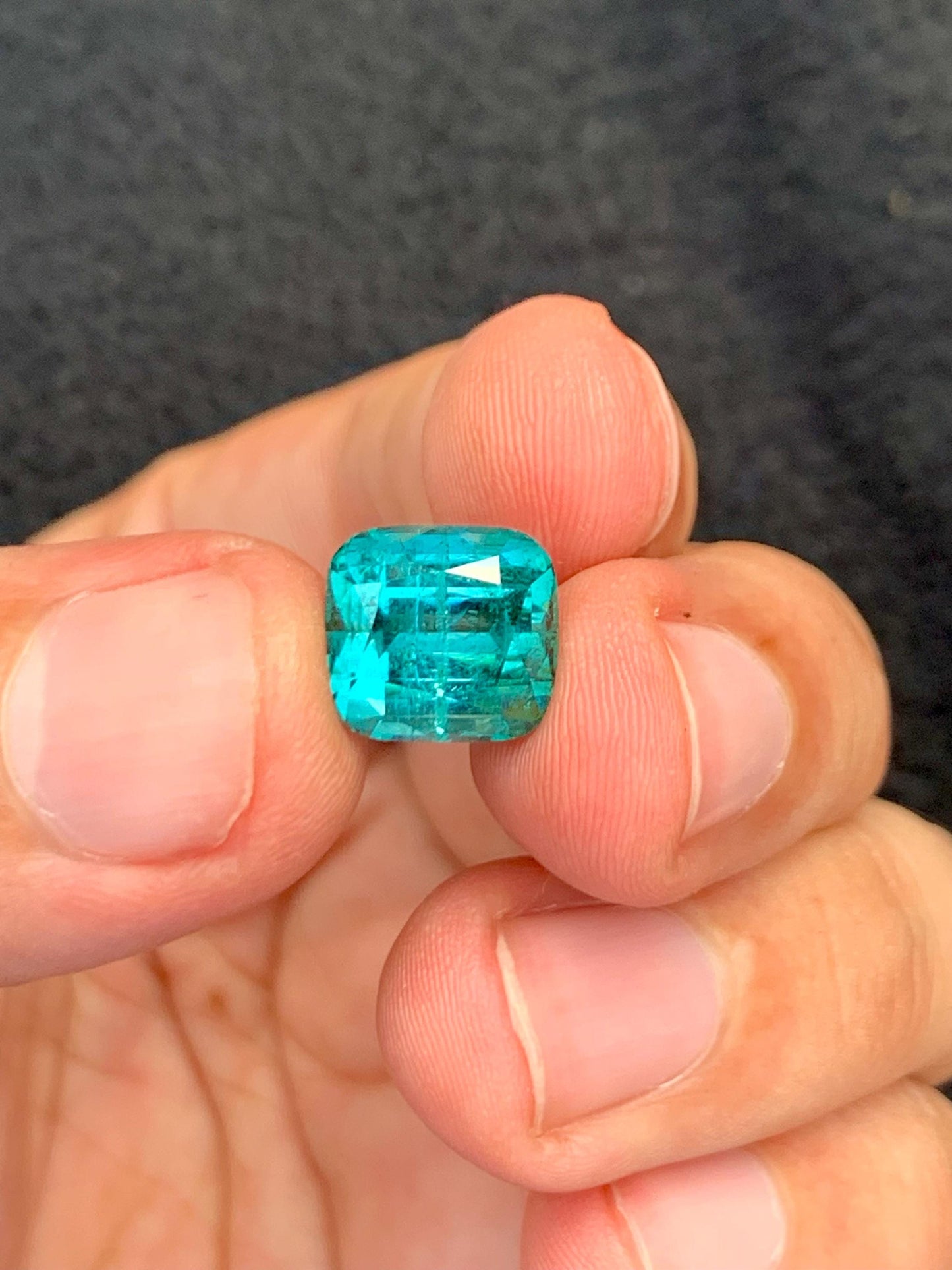 Blue Tourmaline Faceted 6.85 ct - Wedding Jewelry Cut