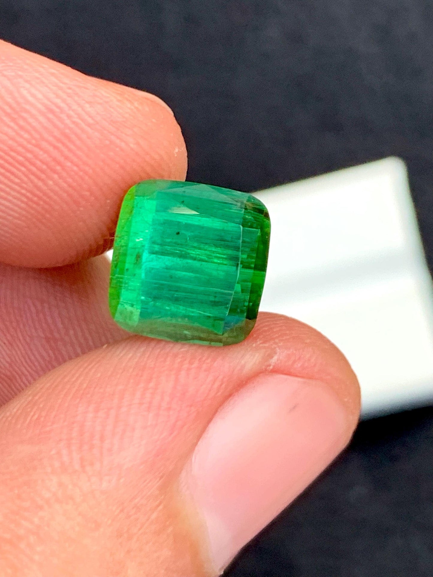 Green Tourmaline Faceted 7.55 ct - Kunar Mines Jewelry Accent