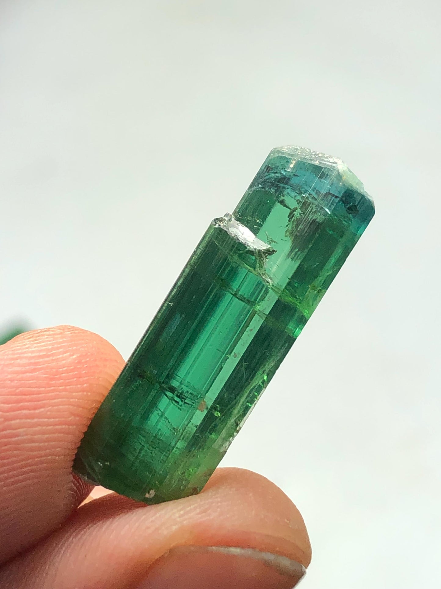 Bluish Green Tourmaline Crystal 14 ct - Healing Crystal Piece