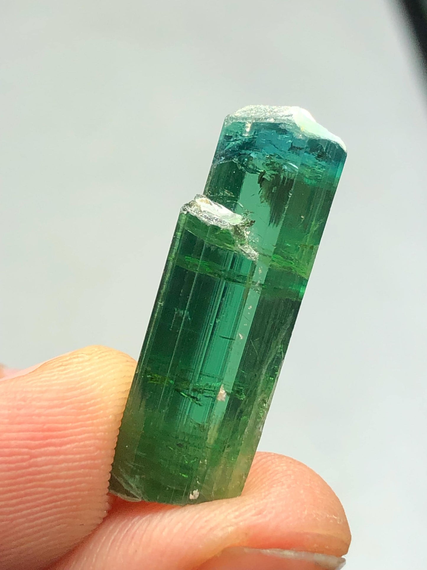 Bluish Green Tourmaline Crystal 14 ct - Healing Crystal Piece