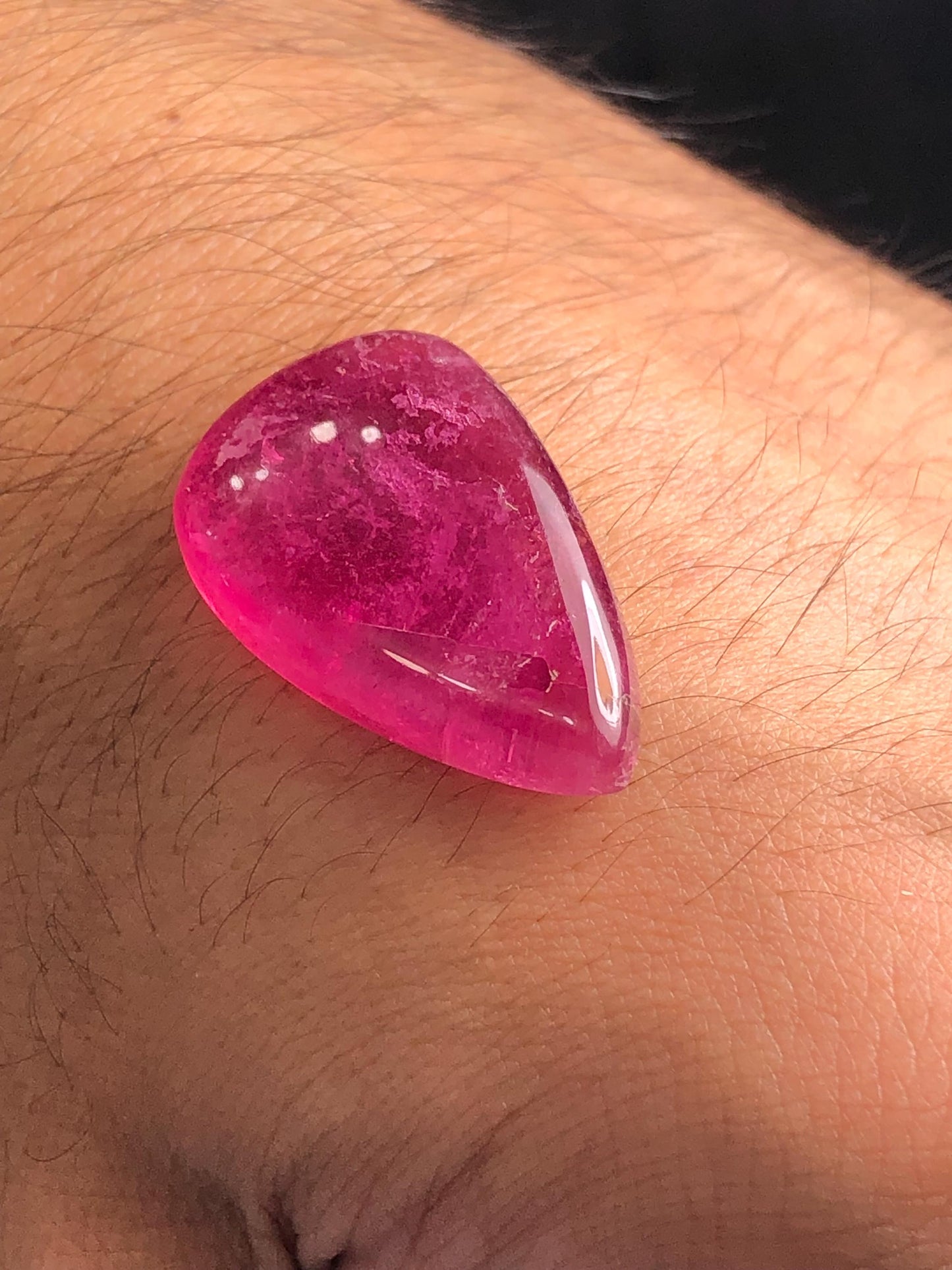 Pink Tourmaline Cabochon 39 ct - Statement Pendant Cabochon