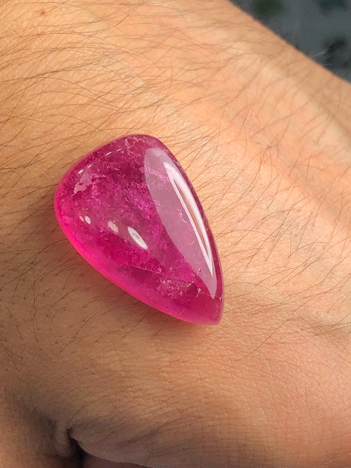 Pink Tourmaline Cabochon 39 ct - Statement Pendant Cabochon