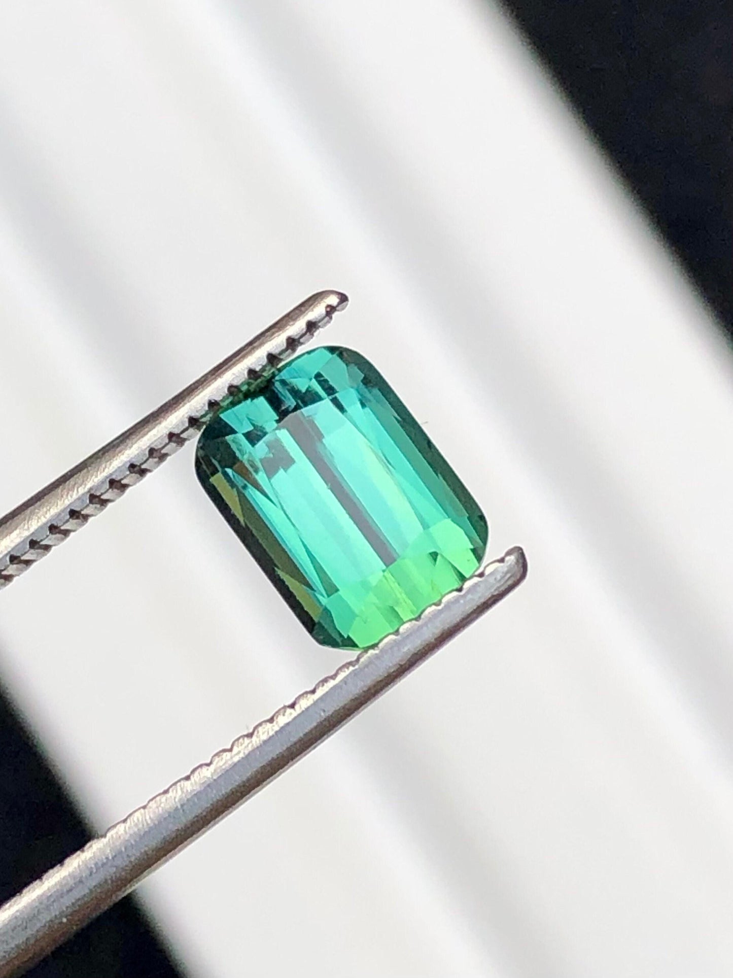 Blue Green Tourmaline Faceted 1.30 ct - Calibrated Ring Size