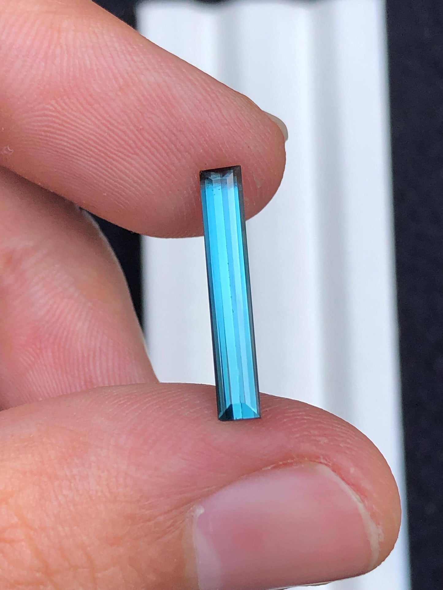 Neon Blue Tourmaline Faceted 1.30 ct - Wedding Jewelry Highlight