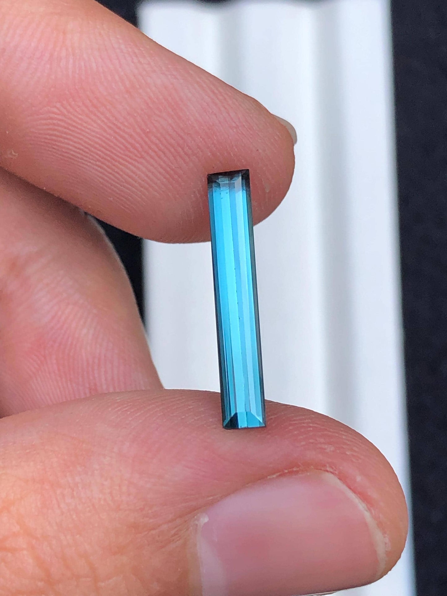 Neon Blue Tourmaline Faceted 1.30 ct - Wedding Jewelry Highlight