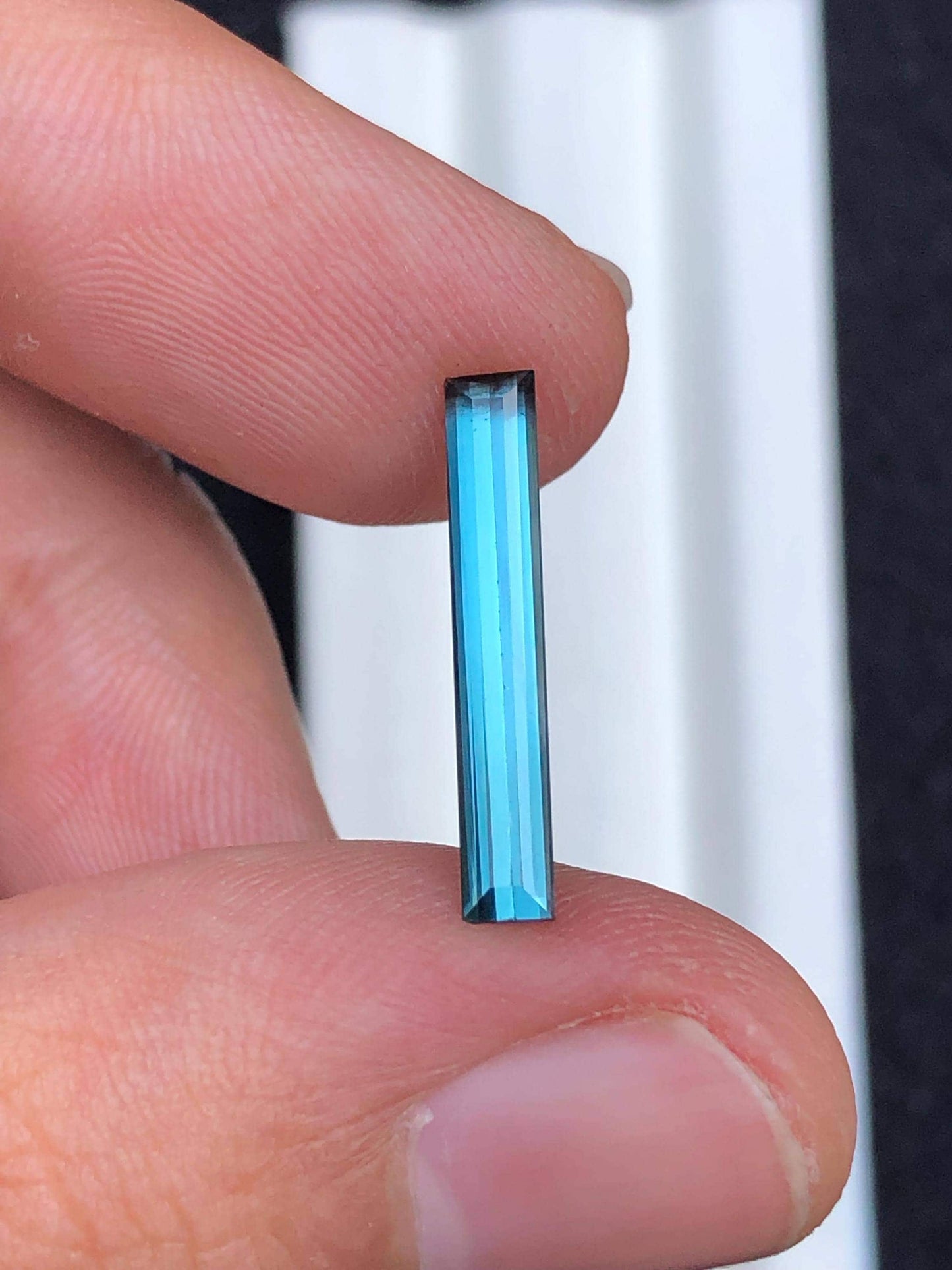 Neon Blue Tourmaline Faceted 1.30 ct - Wedding Jewelry Highlight