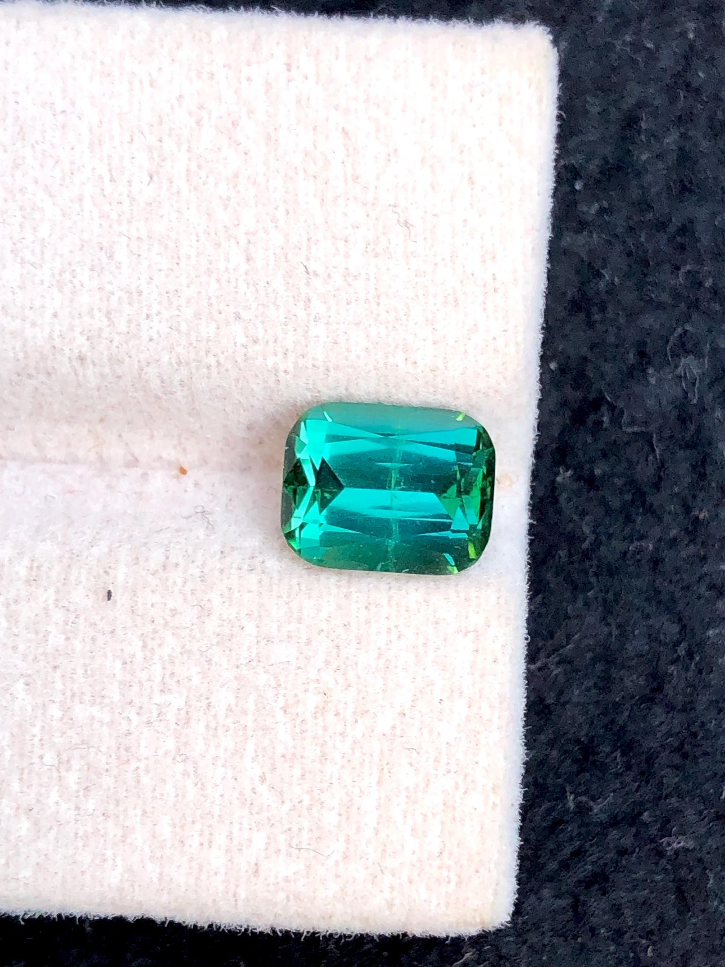 Blue Green Tourmaline Faceted 1.80 ct - Calibrated Ring Size