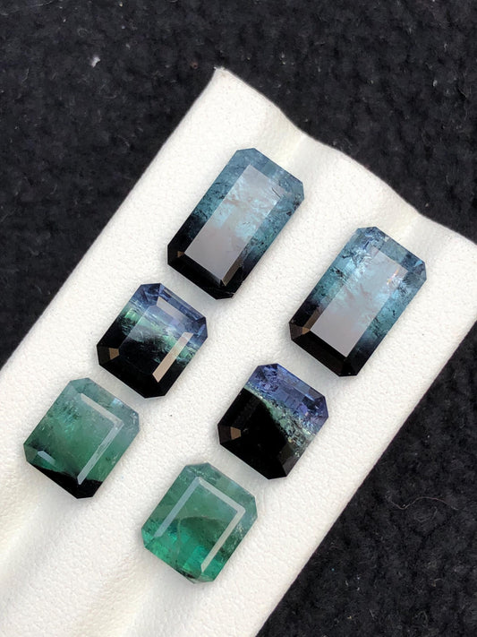 Bi Colour Tourmaline Faceted Pairs 25 ct - Jewelry Design Parcel