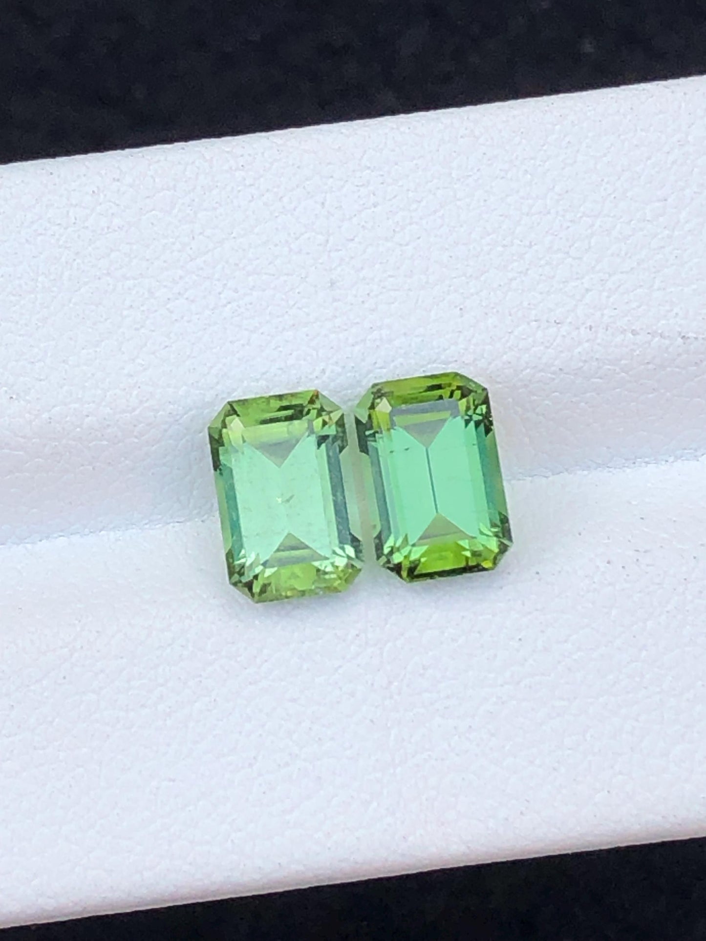 Green Tourmaline Faceted Pair 4 ct - Earrings Matching Stones