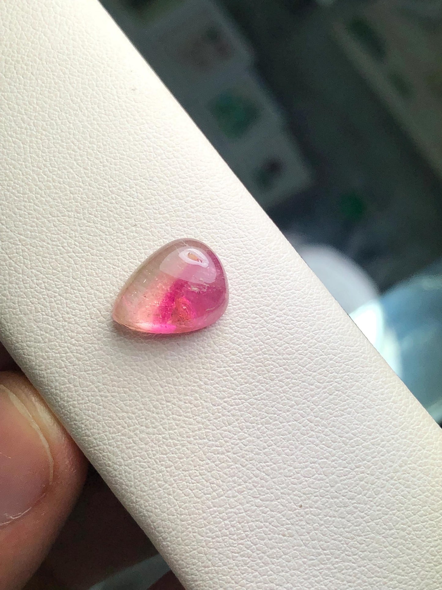 Bi Colour Tourmaline Cabochon 5.50 ct - Pendant Jewelry Design
