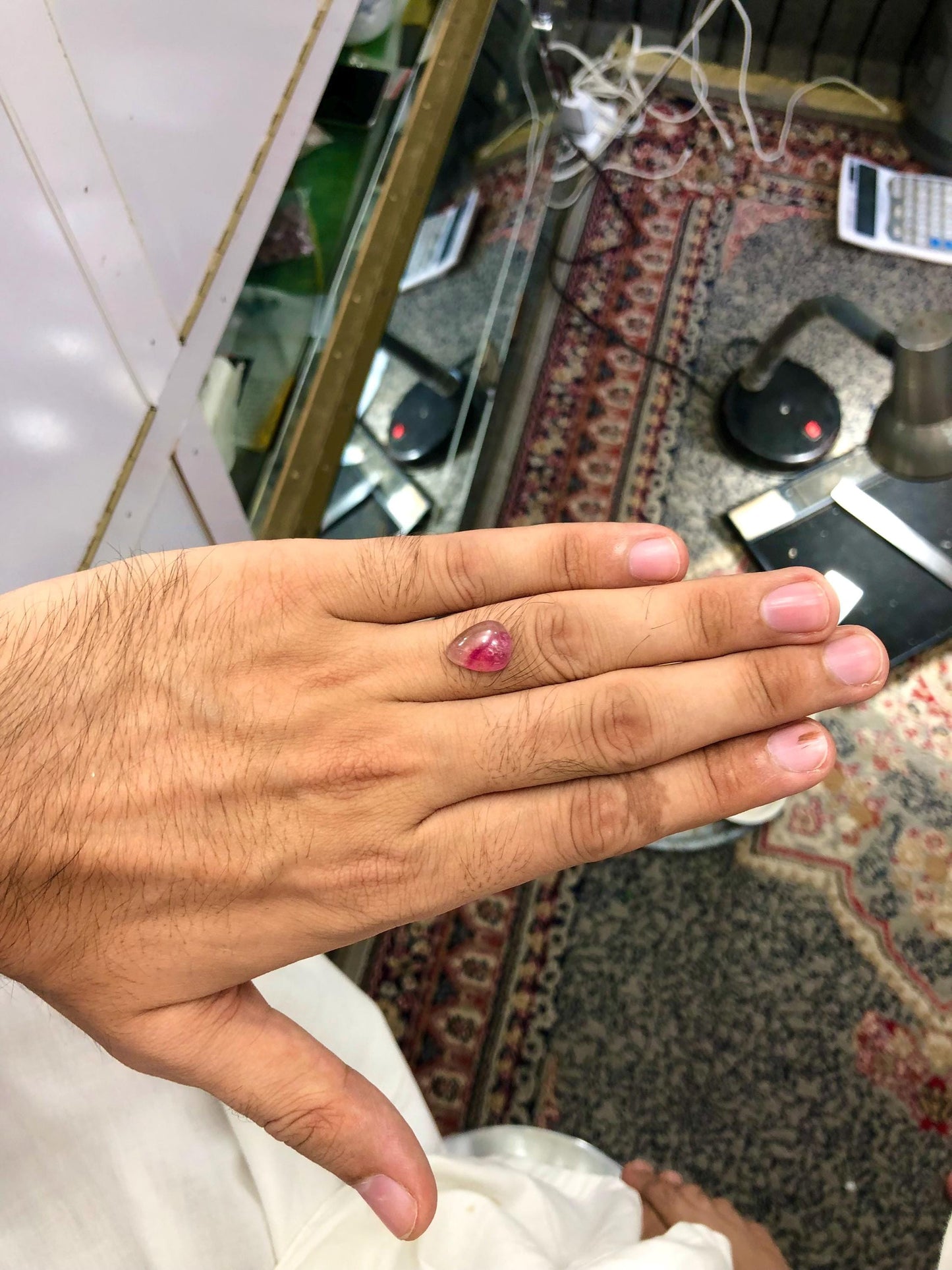 Bi Colour Tourmaline Cabochon 5.50 ct - Pendant Jewelry Design