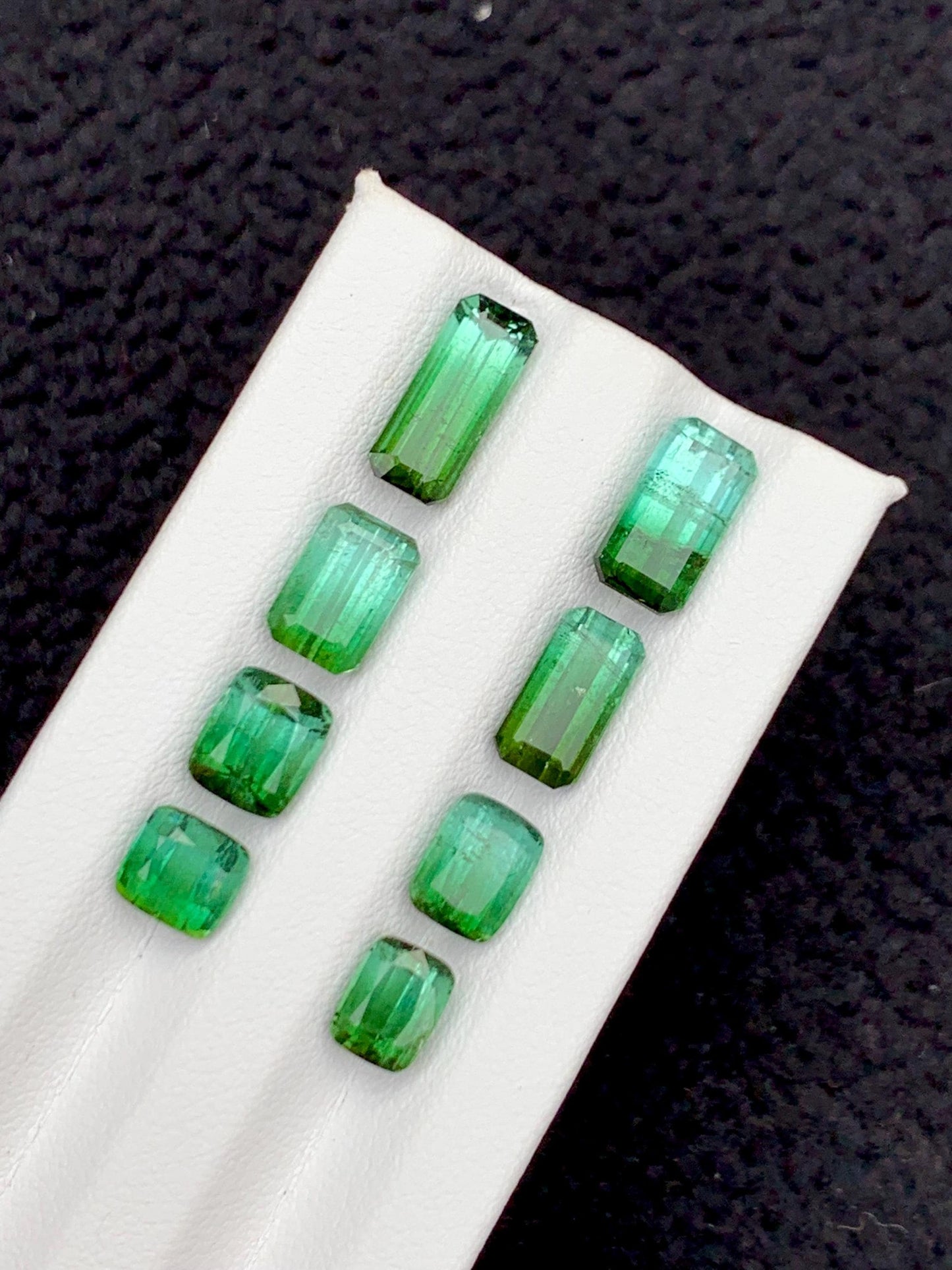Green Tourmaline Faceted Lot 16 ct - Collector Jewelry Parcel