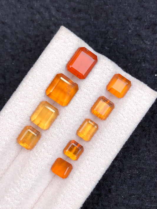 Hessonite Garnet Faceted Lot 12.55 ct - Jewelry Making Parcel