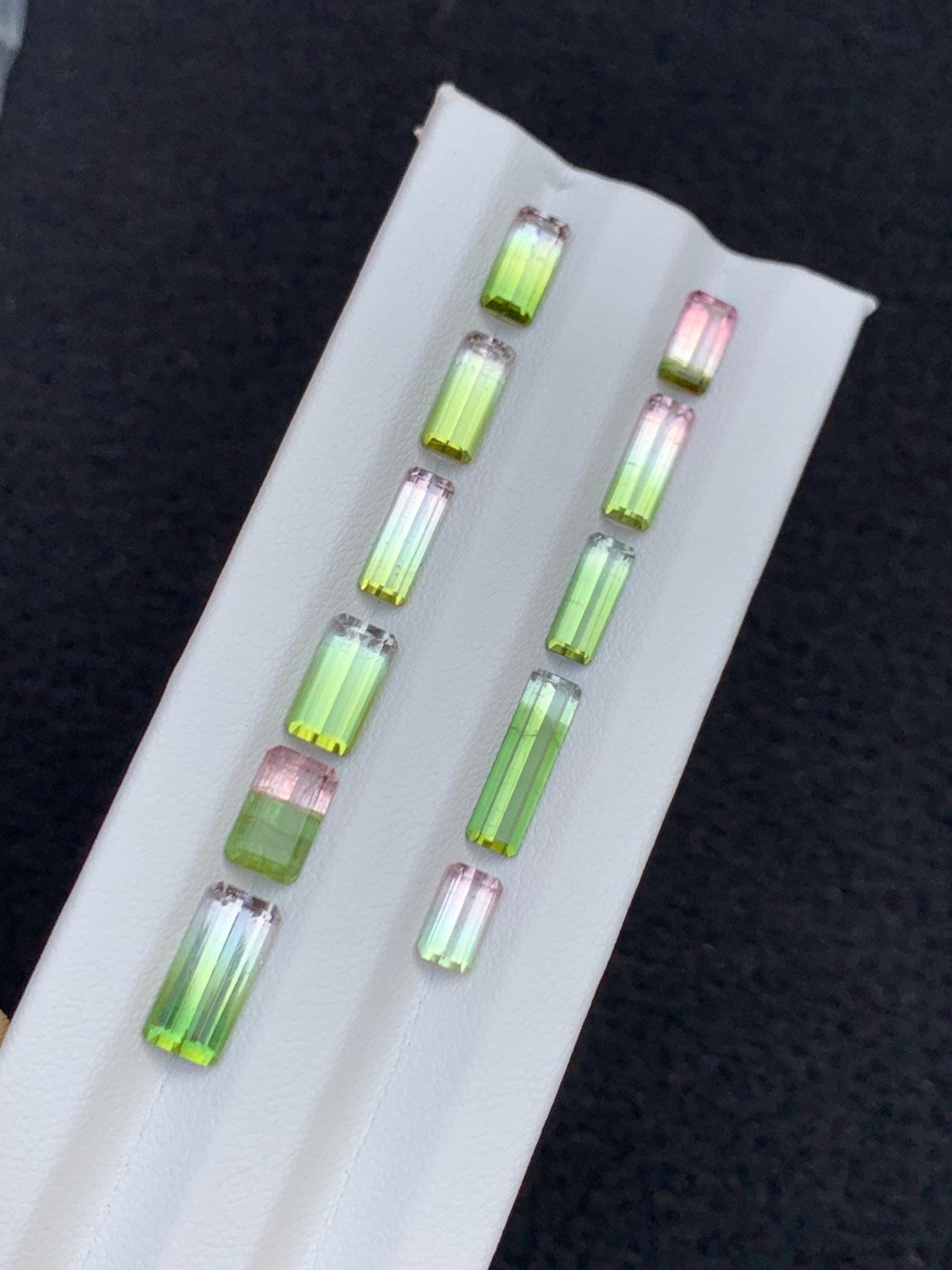 Watermelon Tourmaline Faceted Pair 12 ct - Engagement Ring Stones