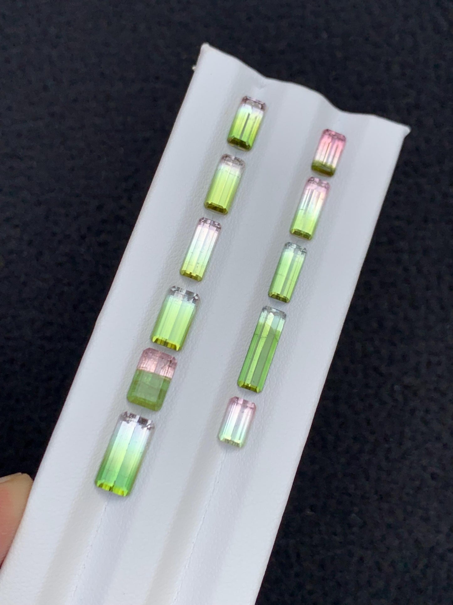 Watermelon Tourmaline Faceted Pair 12 ct - Engagement Ring Stones