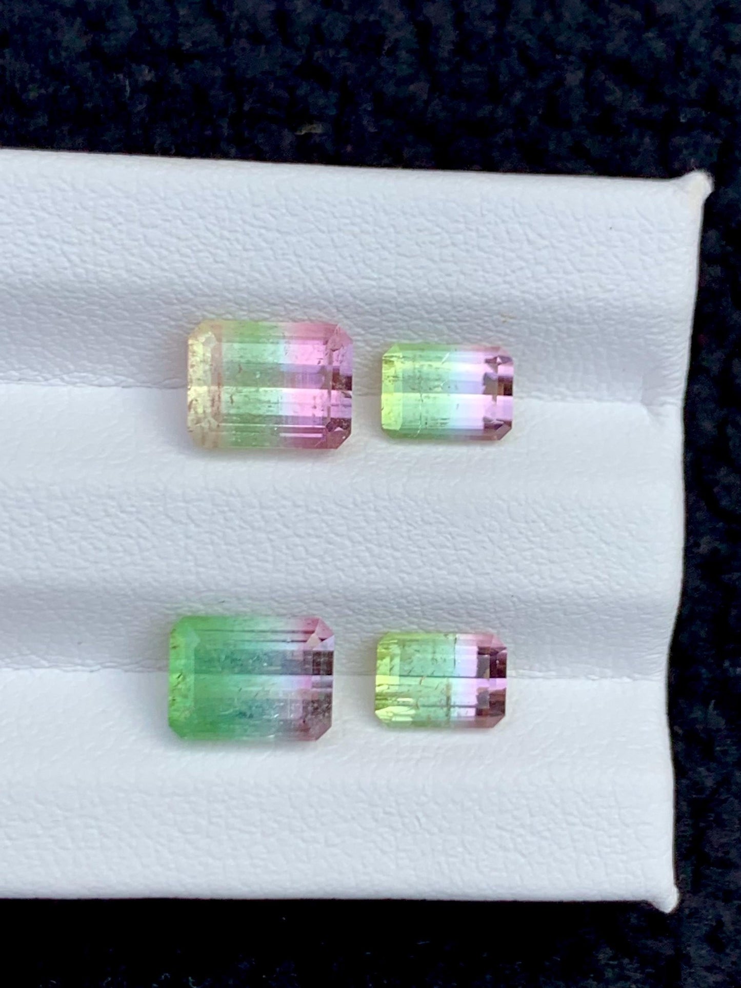 Watermelon Tourmaline Faceted Pair 5.70 ct - Jewelry Making Stones