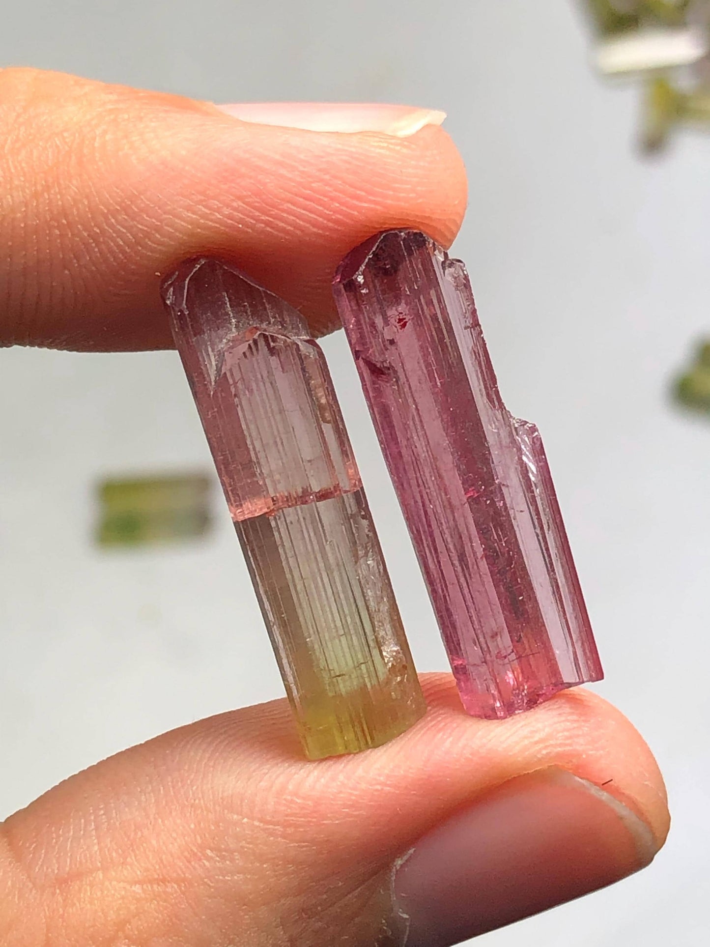 Tourmaline Crystal Pair 15.25 ct - Collector Mineral Specimen