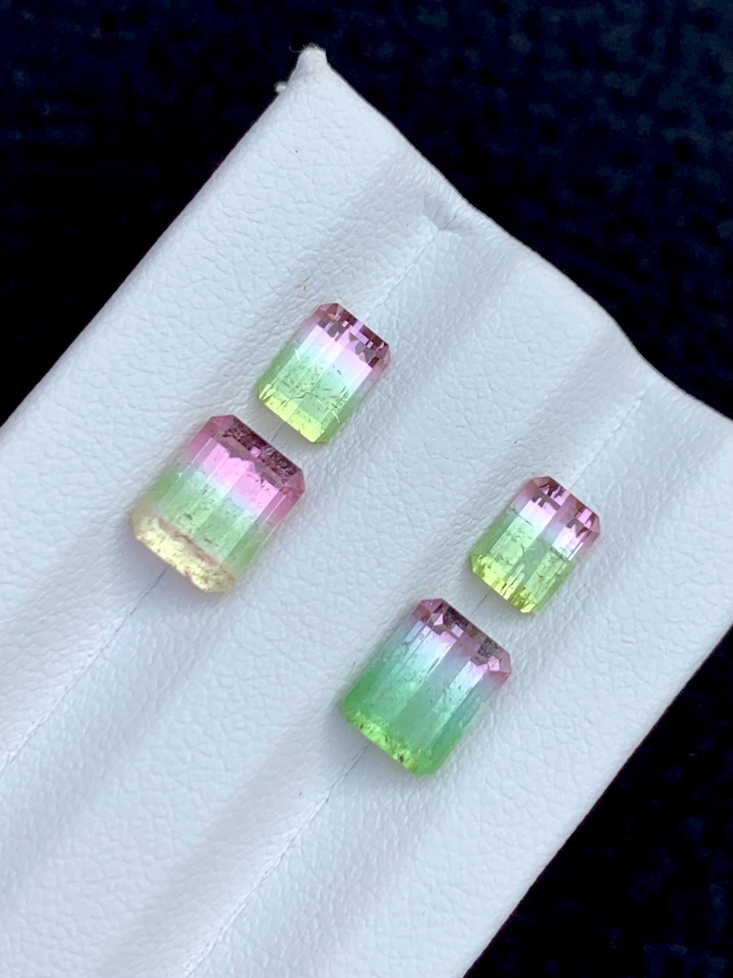 Watermelon Tourmaline Faceted Pair 5.70 ct - Jewelry Making Stones