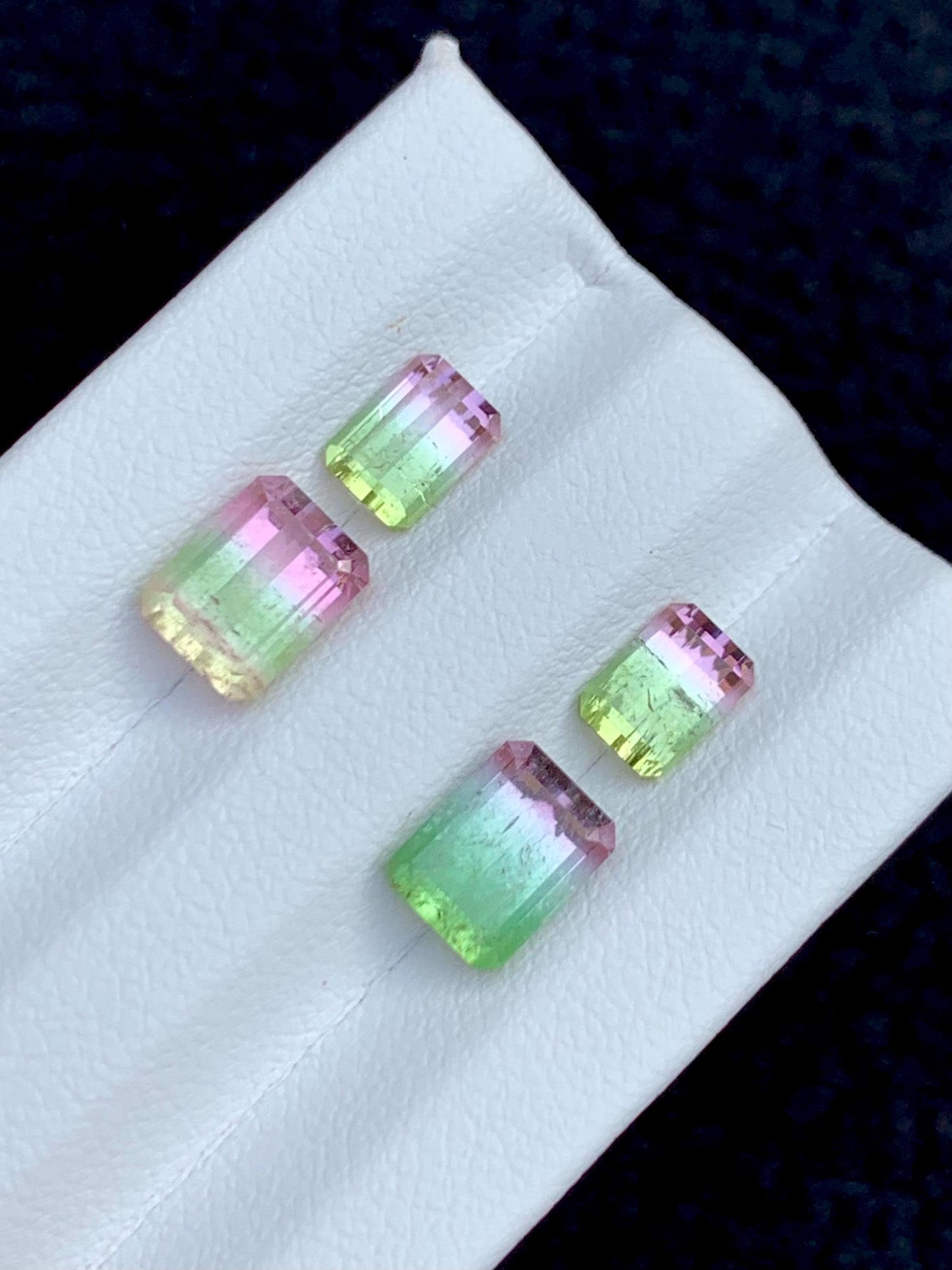 Watermelon Tourmaline Faceted Pair 5.70 ct - Jewelry Making Stones