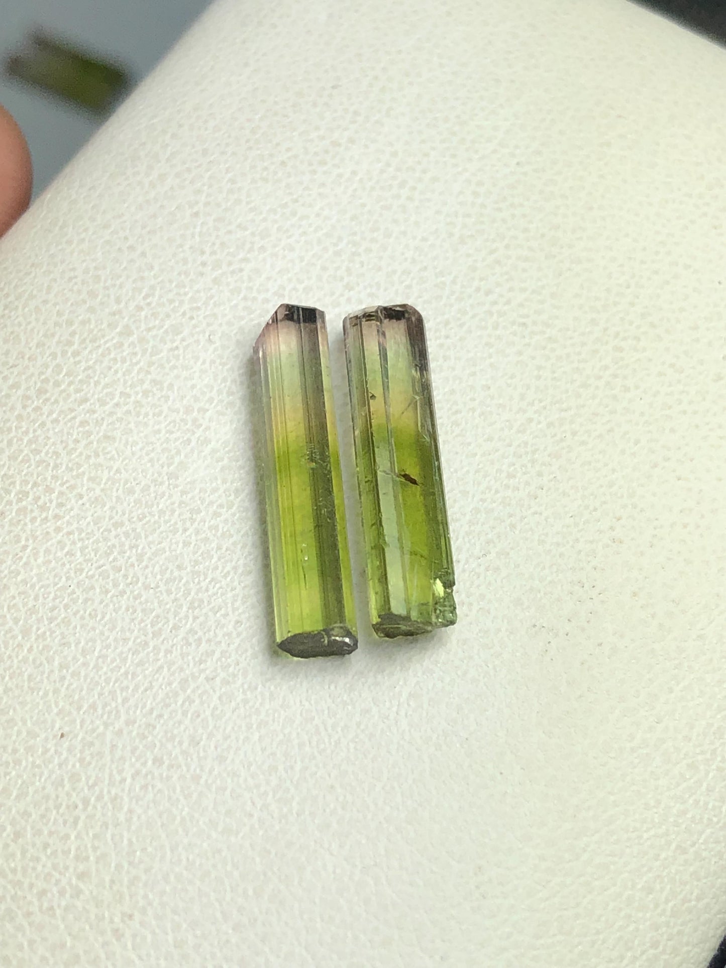Bi Colour Tourmaline Crystal Pair 7.80 ct - Collector Mineral Lot
