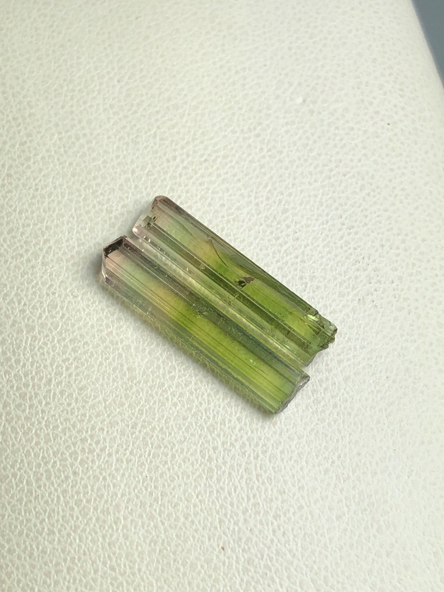 Bi Colour Tourmaline Crystal Pair 7.80 ct - Collector Mineral Lot