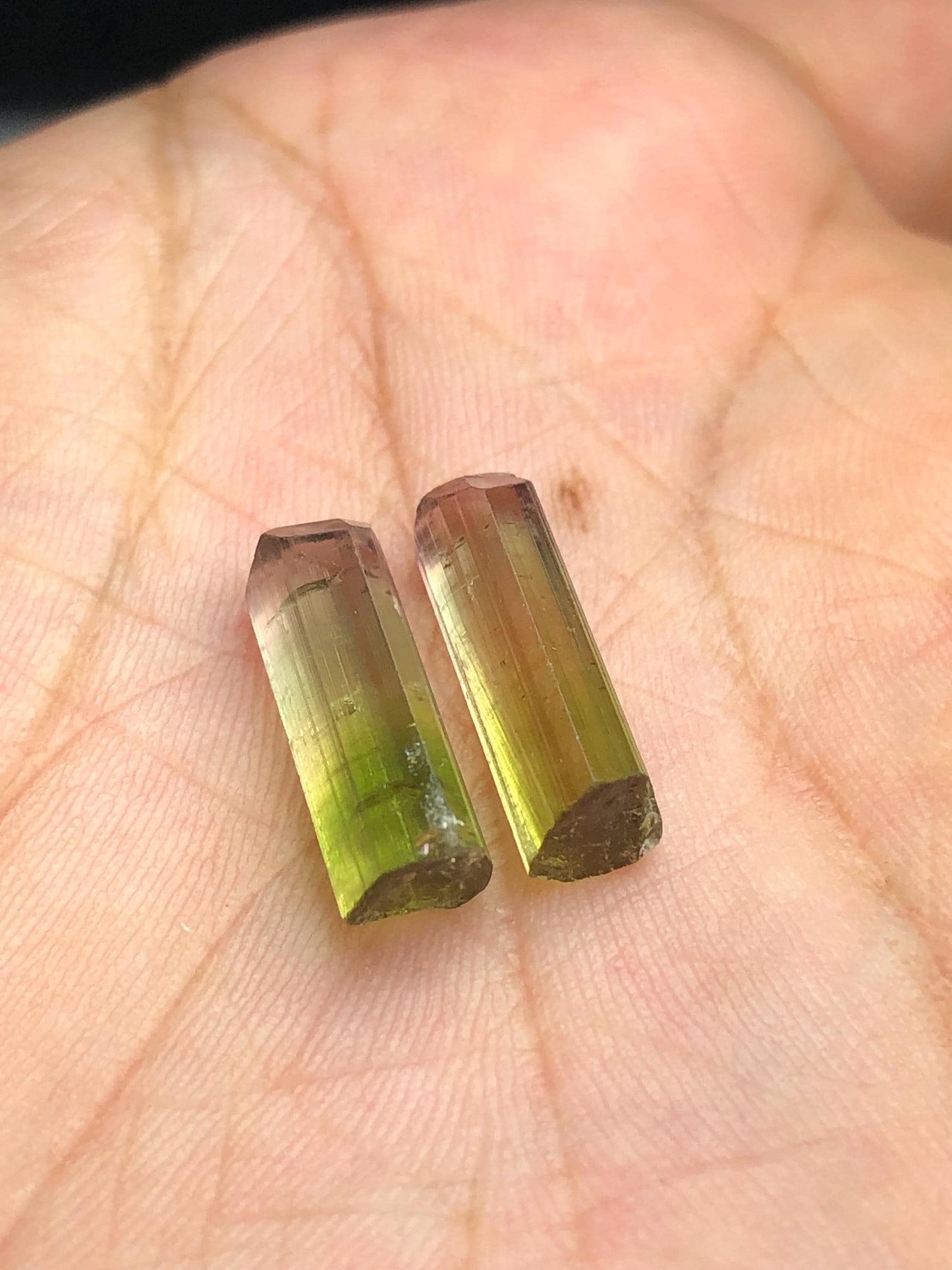 Bi Colour Tourmaline Crystal Pair 10.80 ct - Collector Mineral Stones