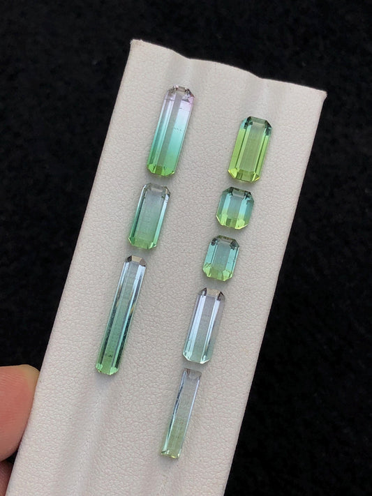 Bi Colour Tourmaline Faceted Lot 13 ct - Mixed Size Stones