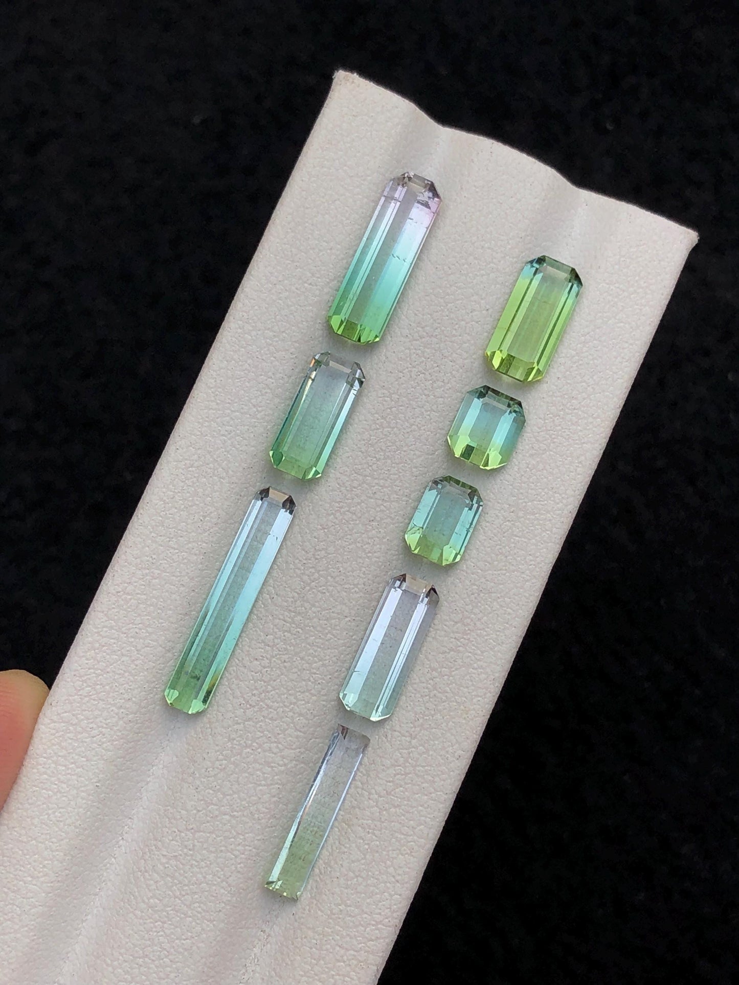 Bi Colour Tourmaline Faceted Lot 13 ct - Mixed Size Stones