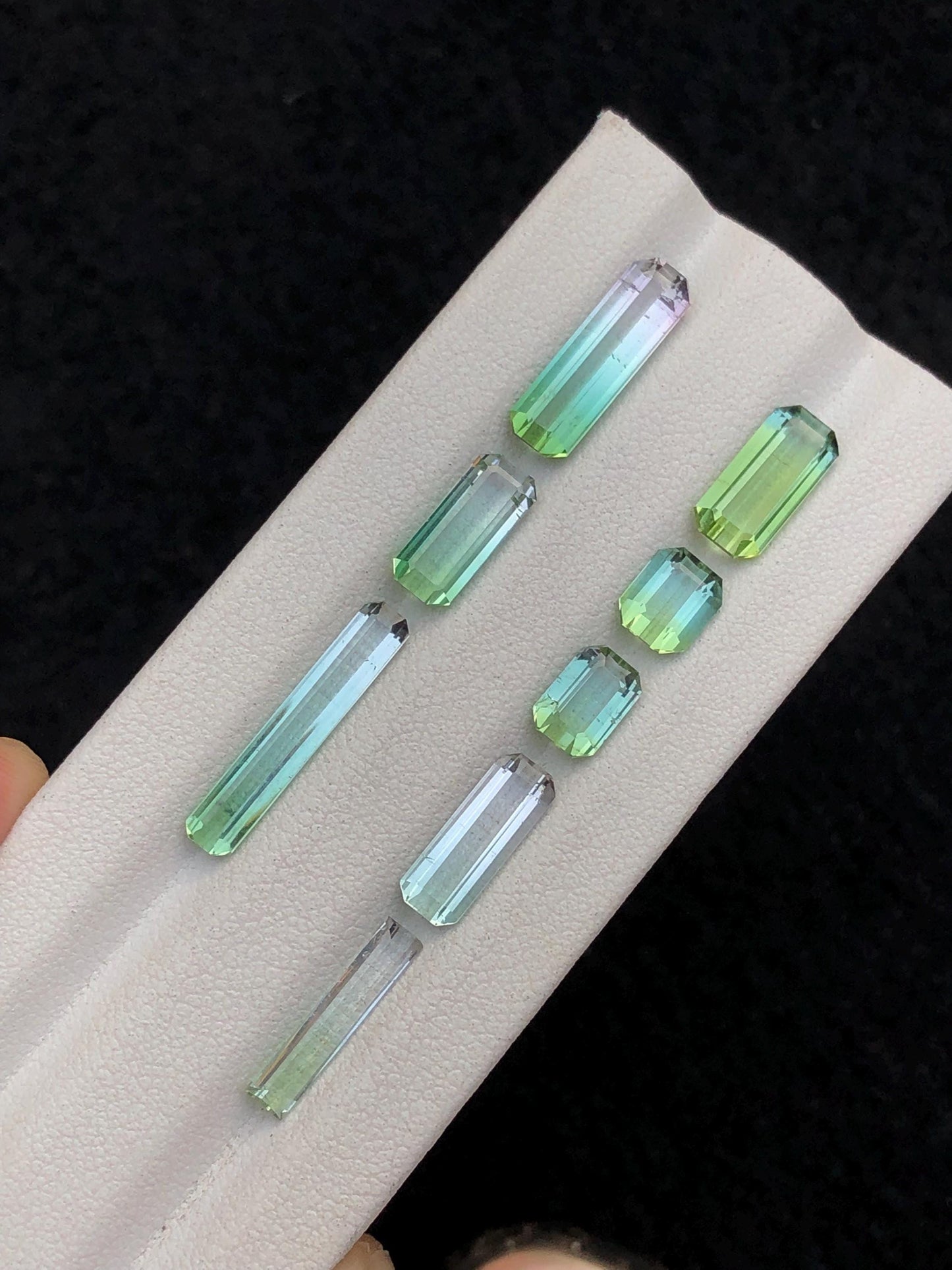 Bi Colour Tourmaline Faceted Lot 13 ct - Mixed Size Stones