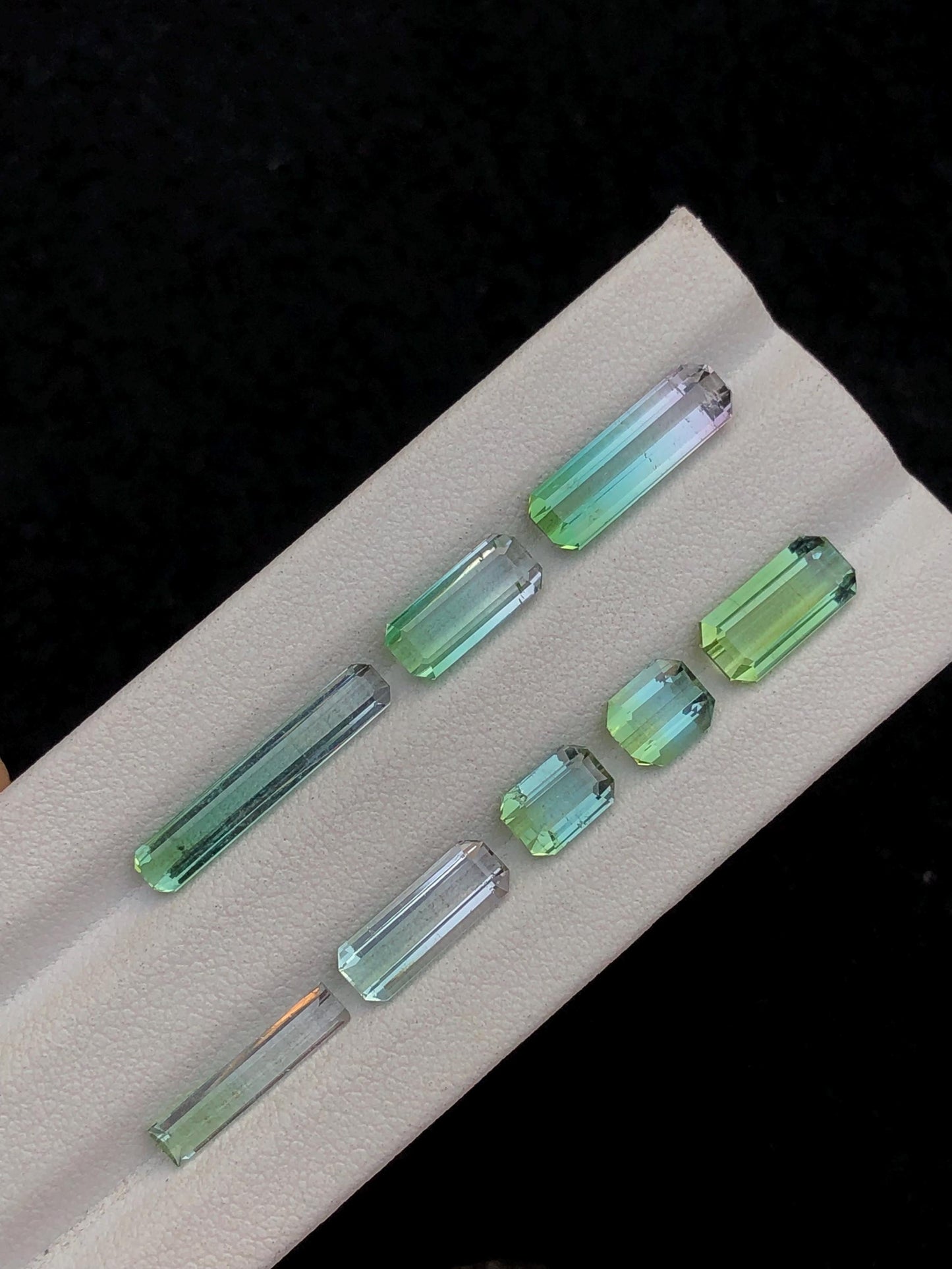 Bi Colour Tourmaline Faceted Lot 13 ct - Mixed Size Stones