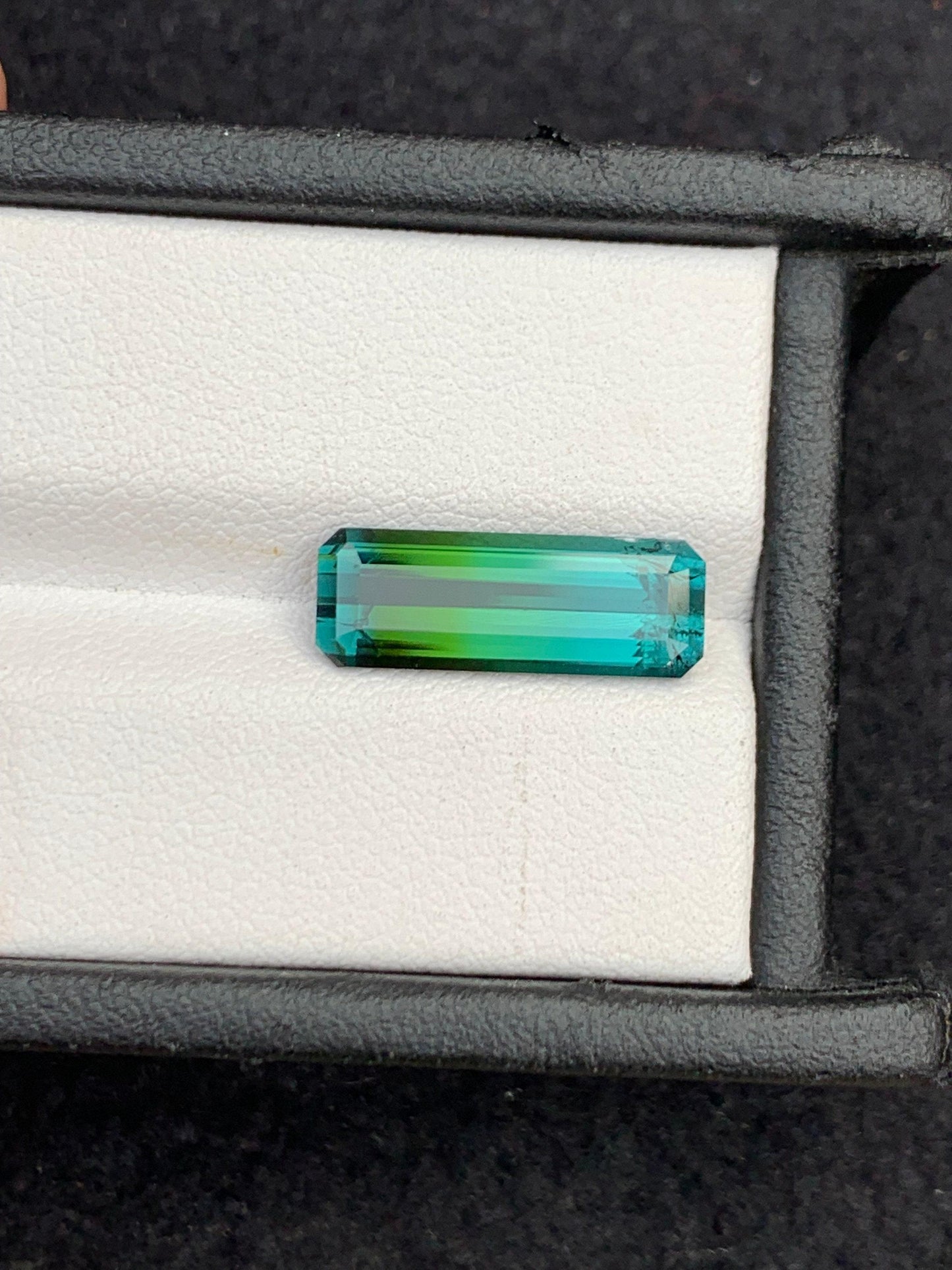 Tri Colour Tourmaline Faceted 4.15 ct - Elongated Cut Stone