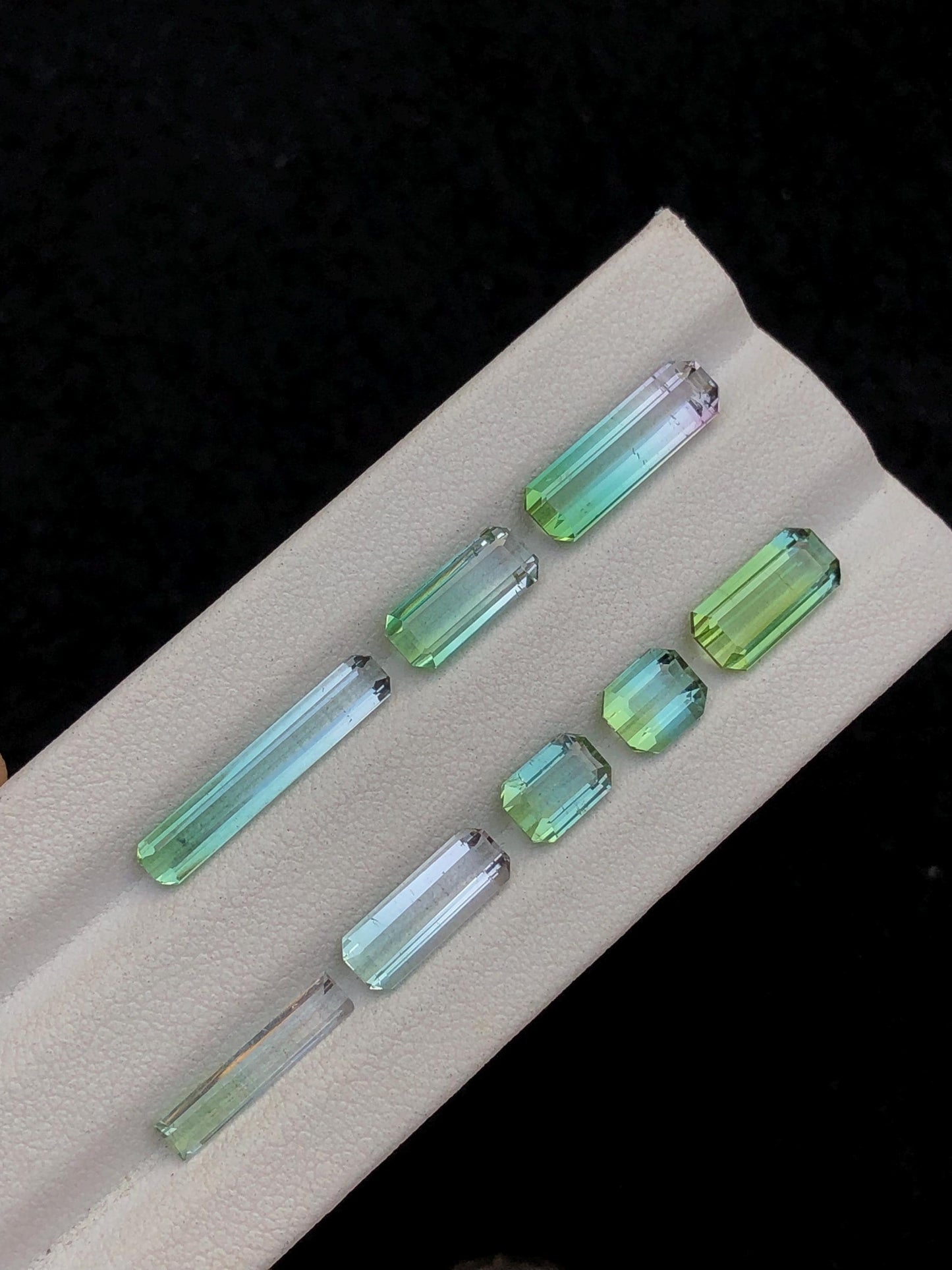 Bi Colour Tourmaline Faceted Lot 13 ct - Mixed Size Stones