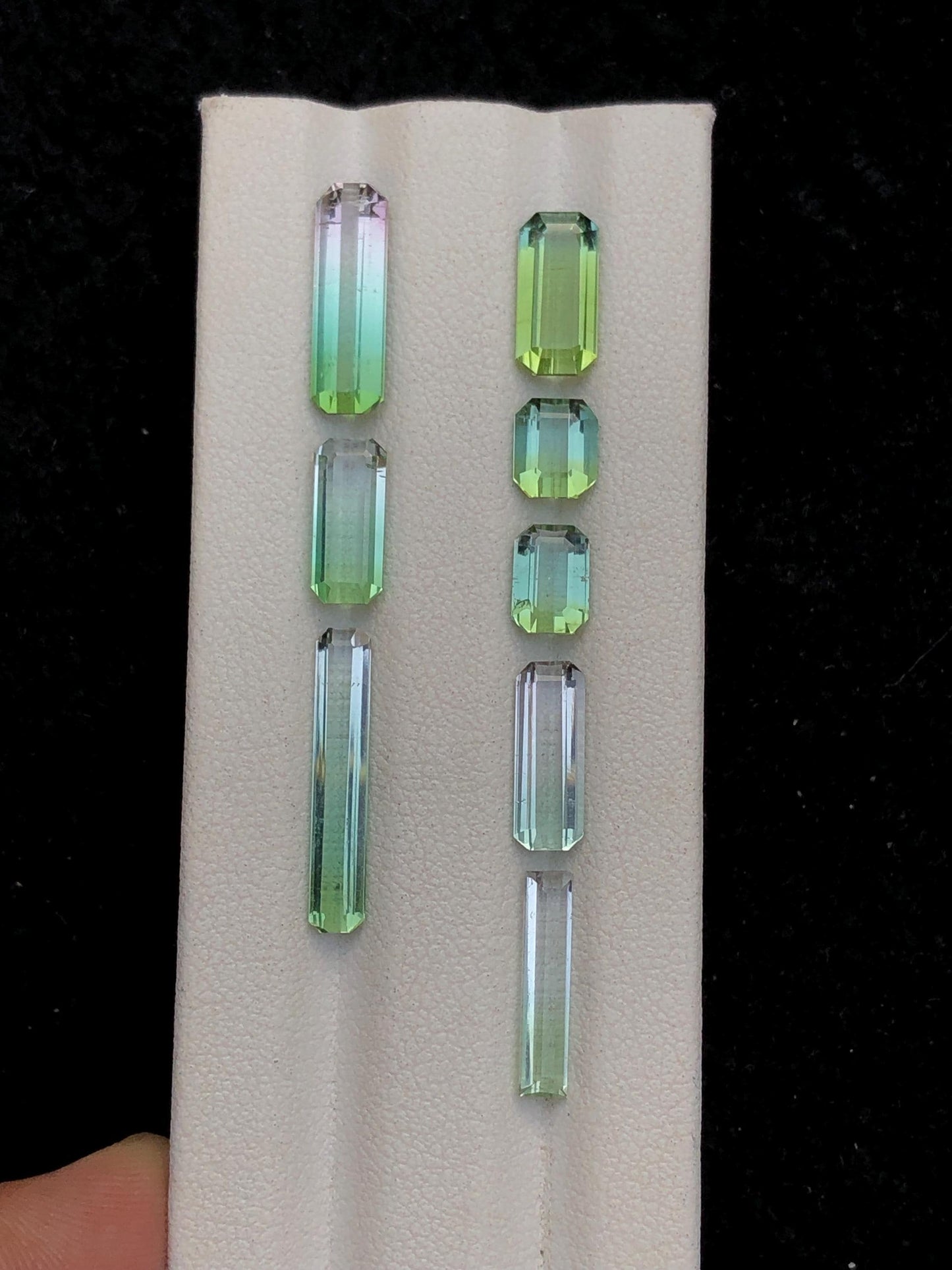 Bi Colour Tourmaline Faceted Lot 13 ct - Mixed Size Stones
