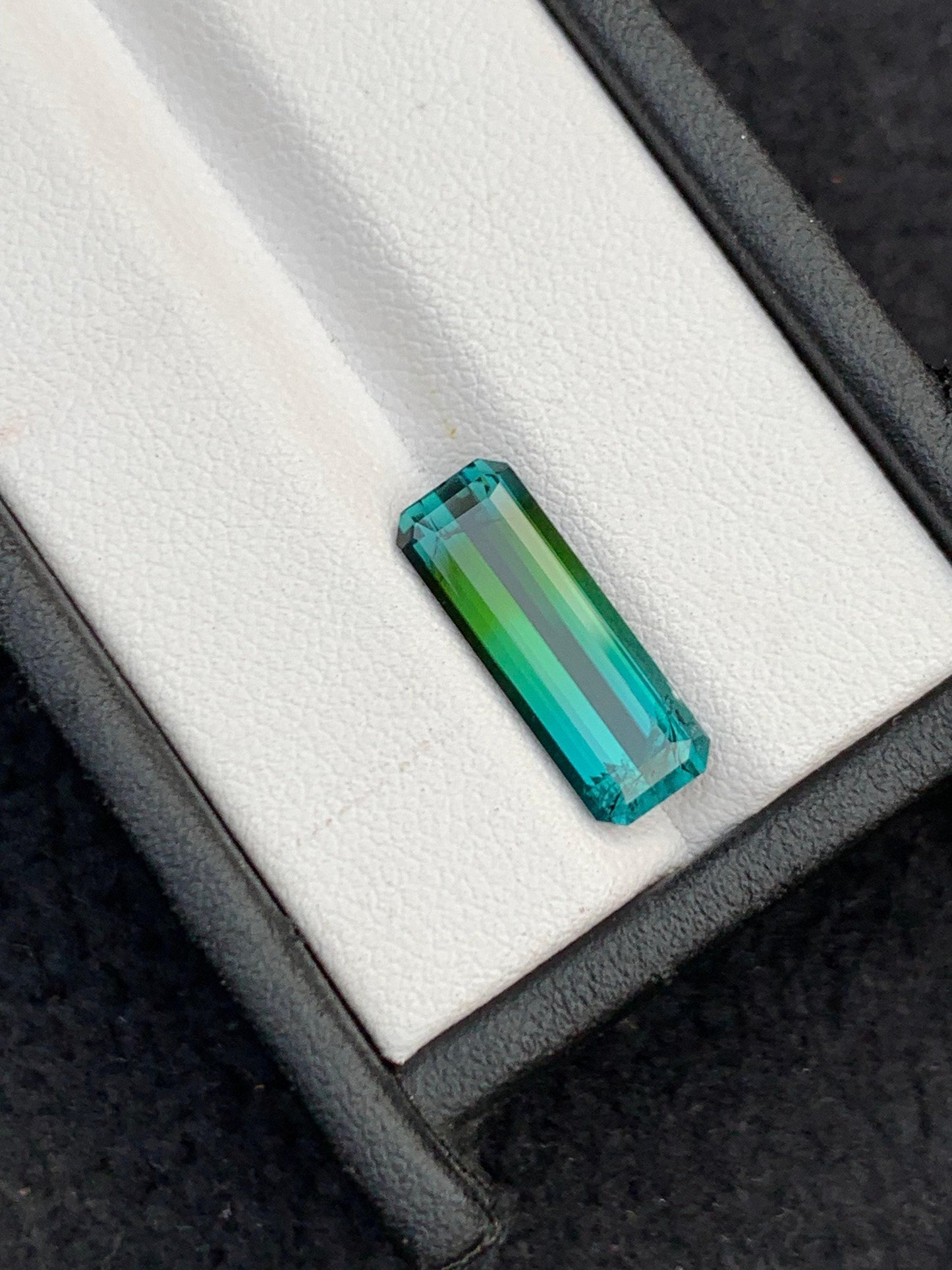 Tri Colour Tourmaline Faceted 4.15 ct - Elongated Cut Stone