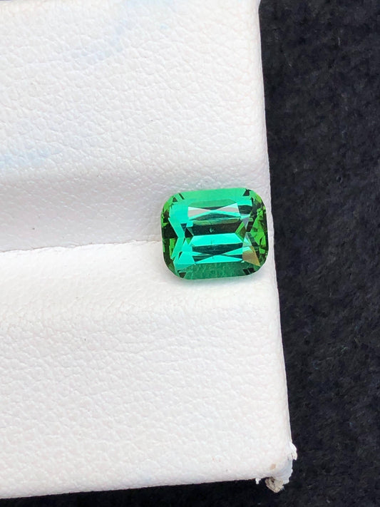 Bluish Green Tourmaline Faceted 1.55 ct - Calibrated Engagement Gem