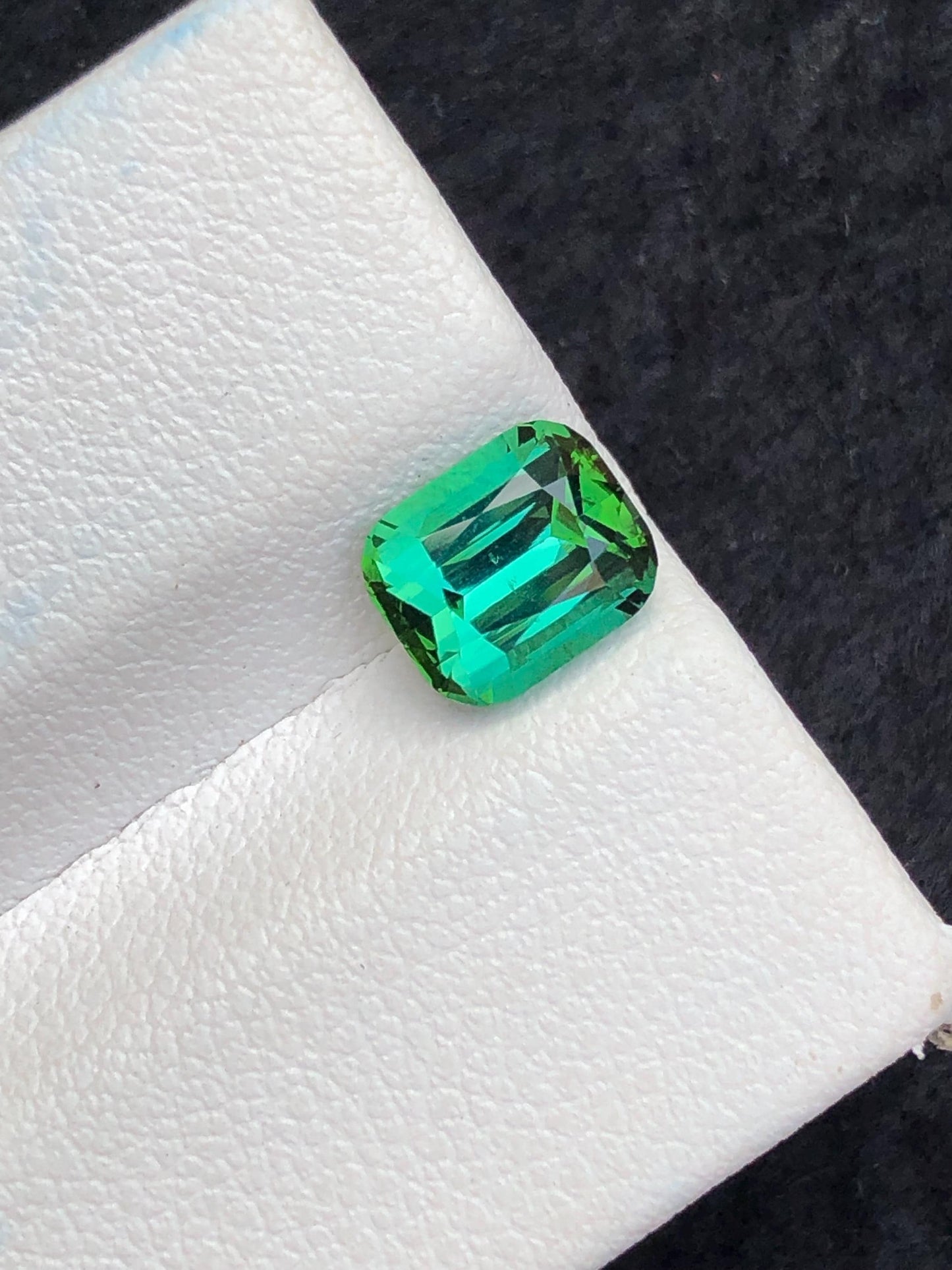 Bluish Green Tourmaline Faceted 1.55 ct - Calibrated Engagement Gem