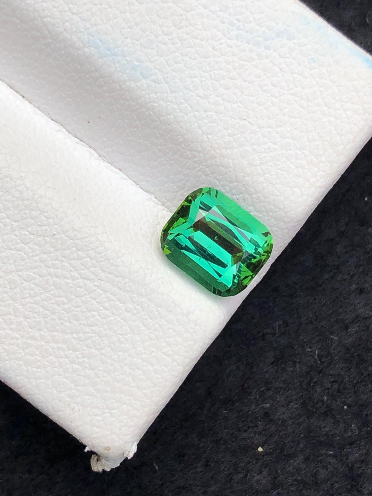 Bluish Green Tourmaline Faceted 1.55 ct - Calibrated Engagement Gem