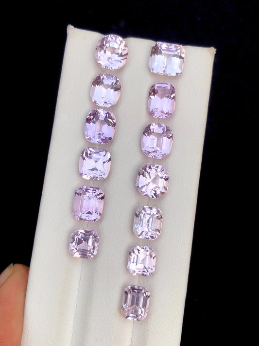 Kunzite Faceted Lot 26.80 ct - Collector Jewelry Stones