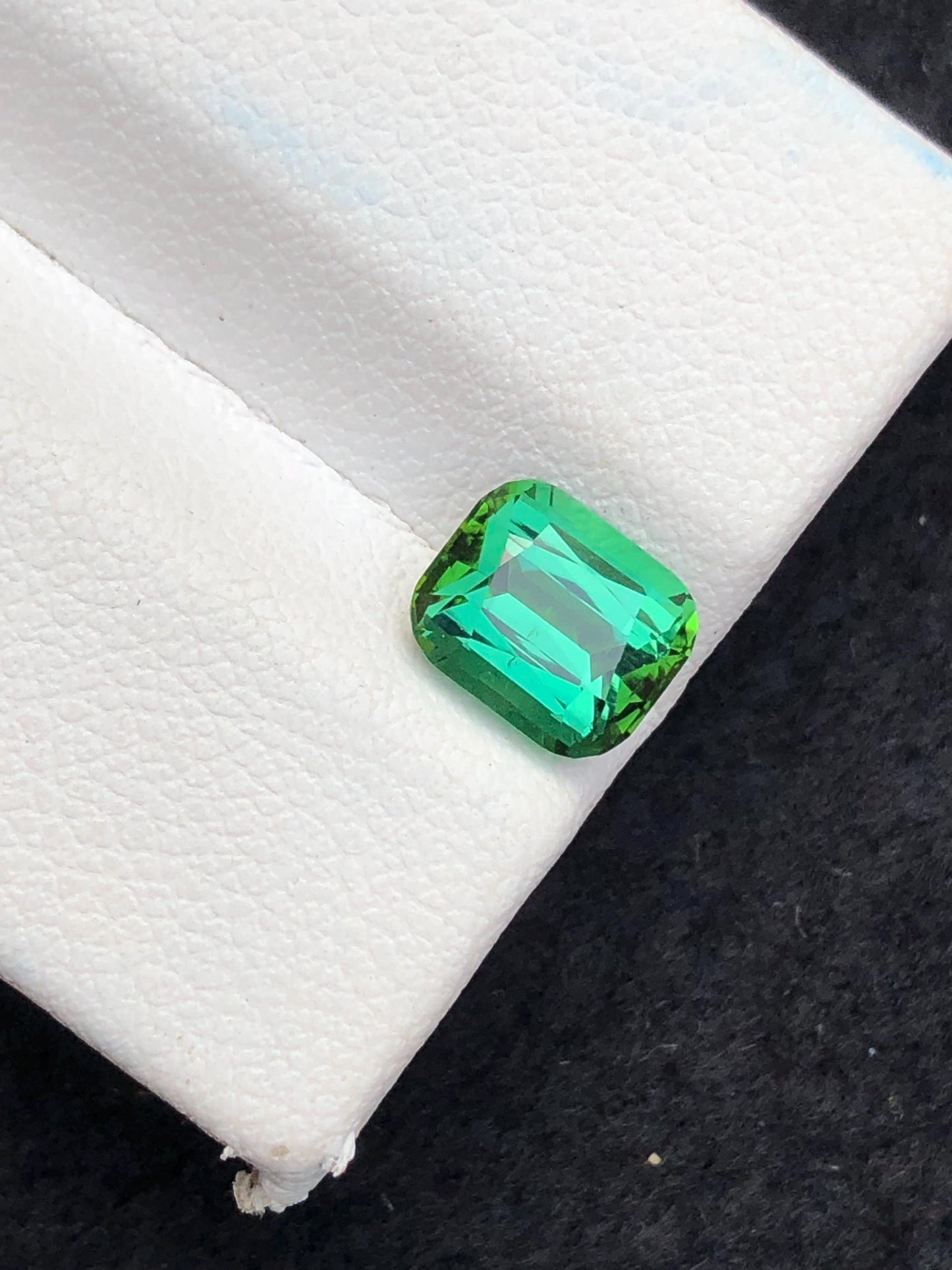 Bluish Green Tourmaline Faceted 1.55 ct - Calibrated Engagement Gem