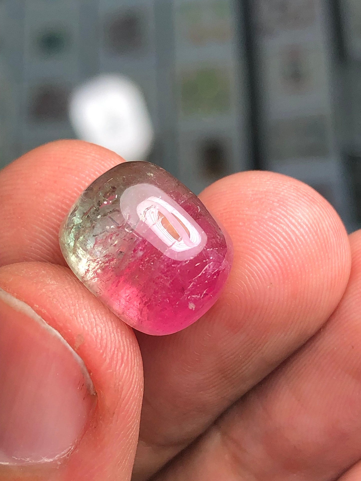Watermelon Tourmaline Cabochon 14.30 ct - Natural Healing Crystal