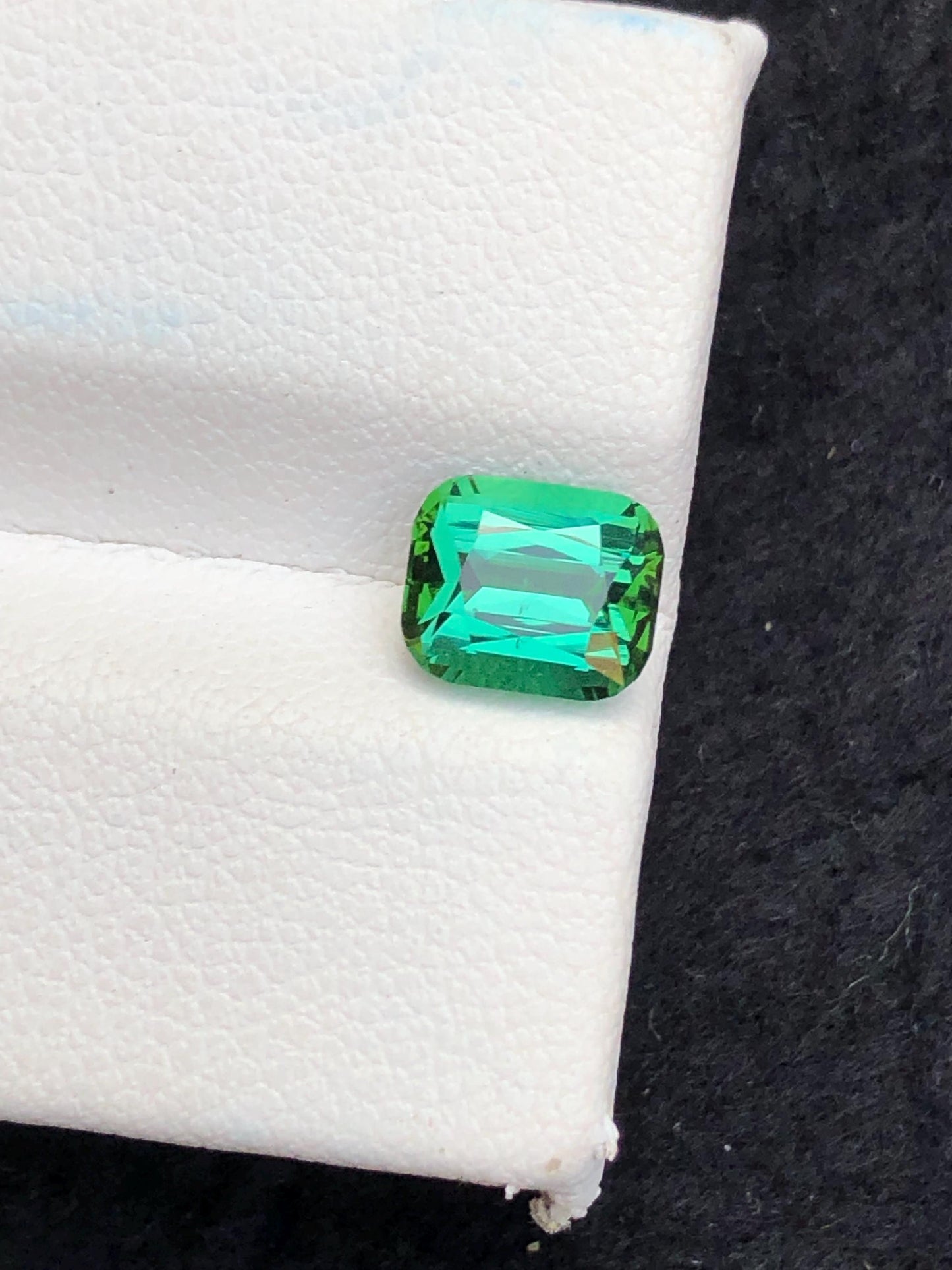 Bluish Green Tourmaline Faceted 1.55 ct - Calibrated Engagement Gem